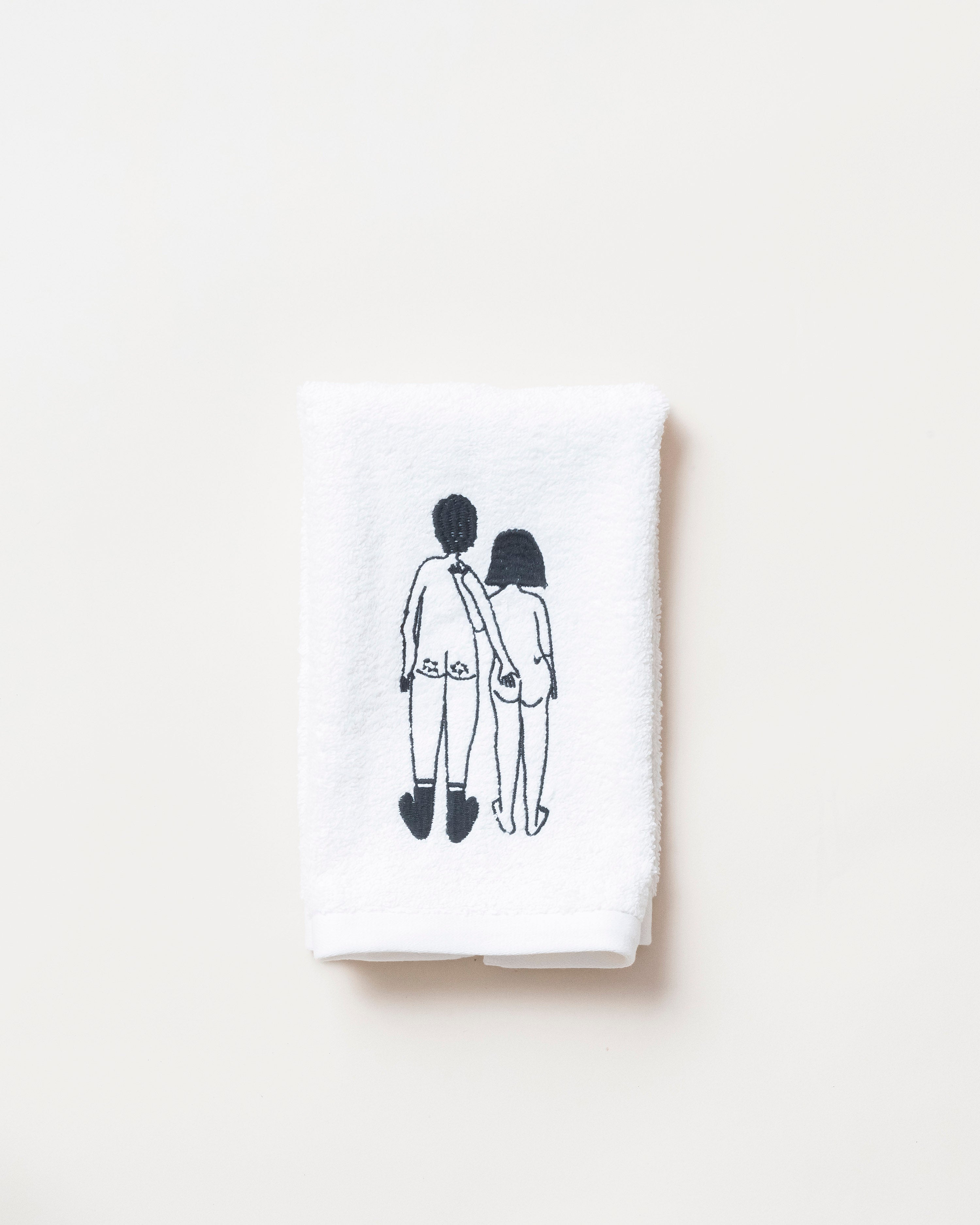 2 Guest Towels Naked Couple Back
