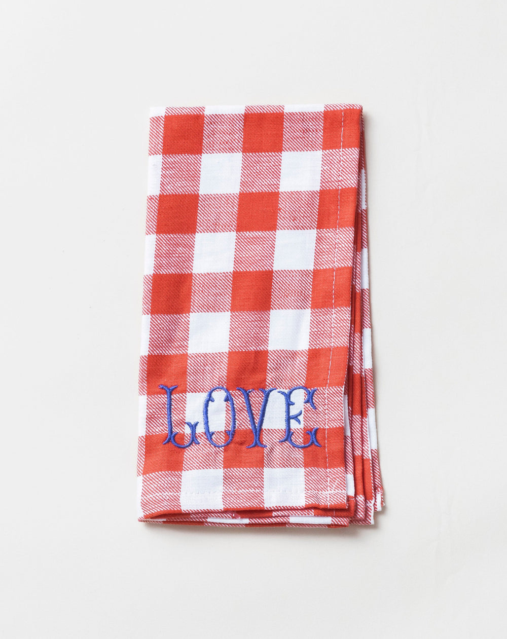 Embroidered Napkin Love