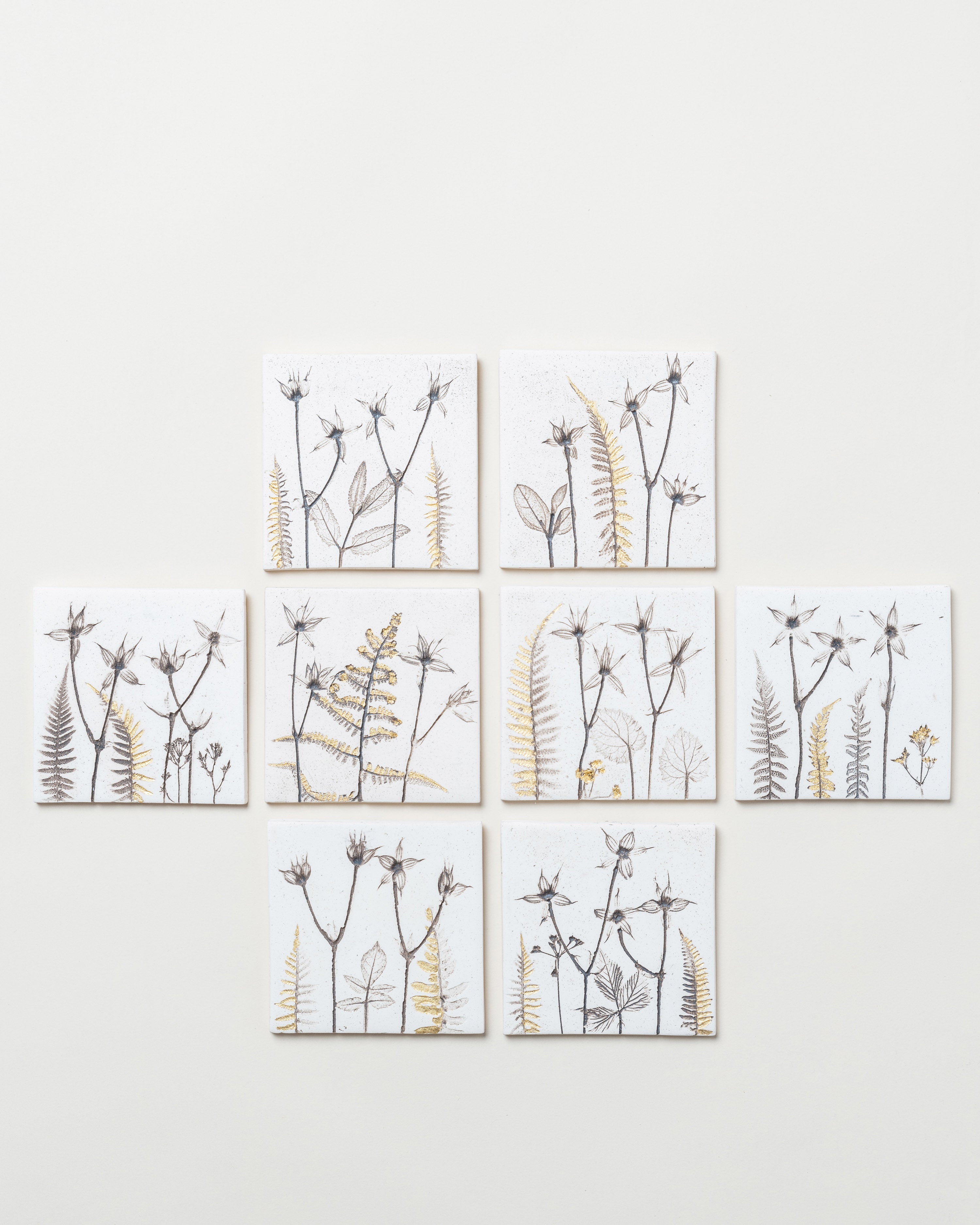 Handmade Botanical Wall Tile