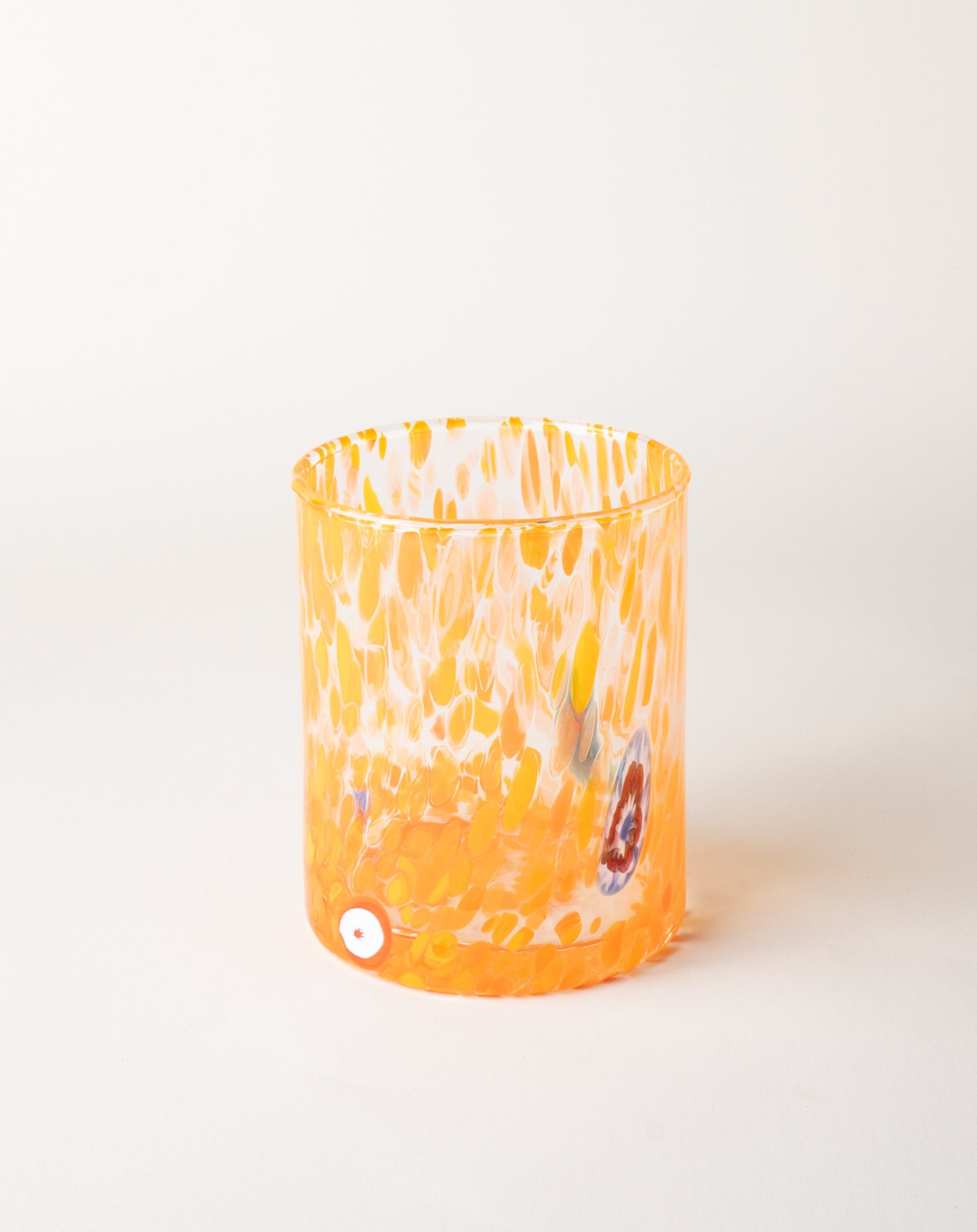 Straight Murano Tumbler Orange