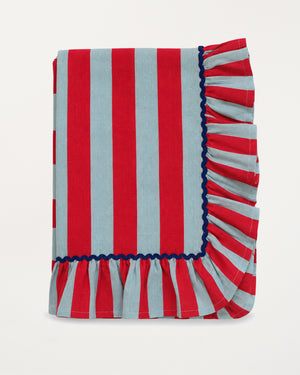 Striped Tablecloth Red & Blue 150x270cm