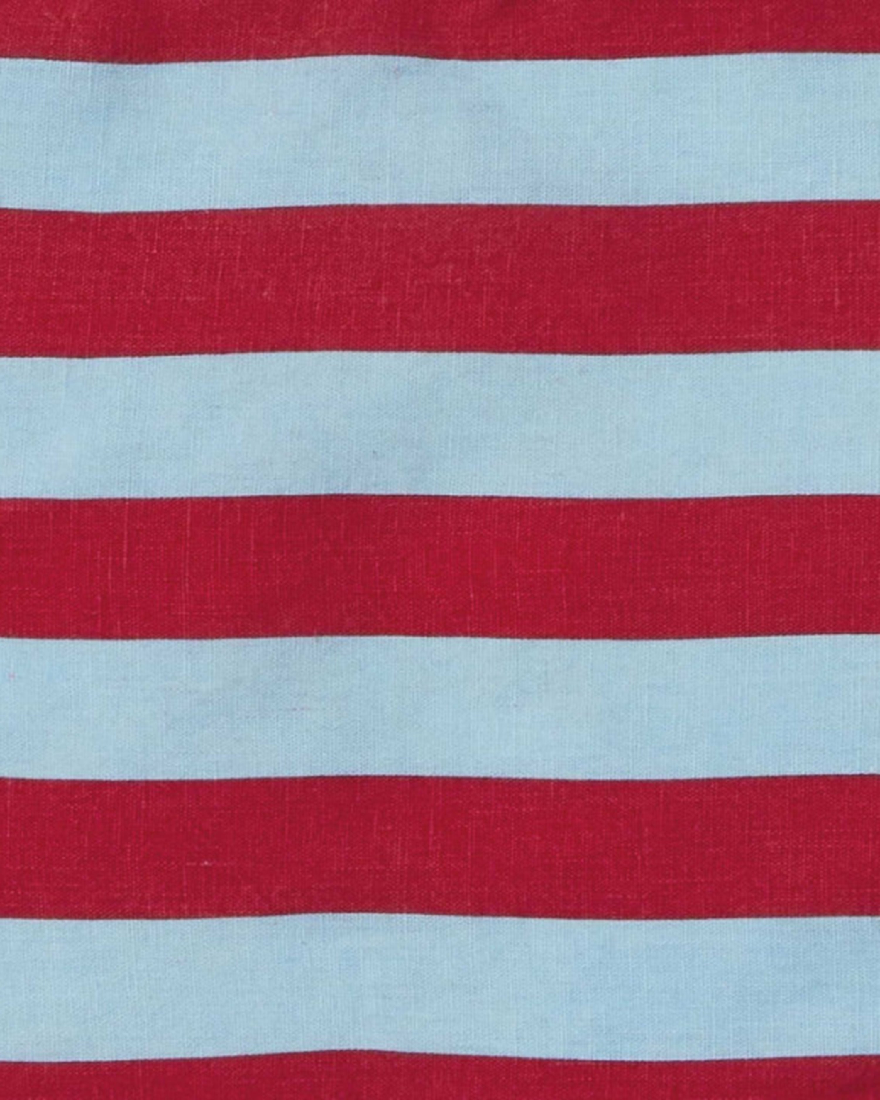 Striped Tablecloth Red & Blue 150x270cm