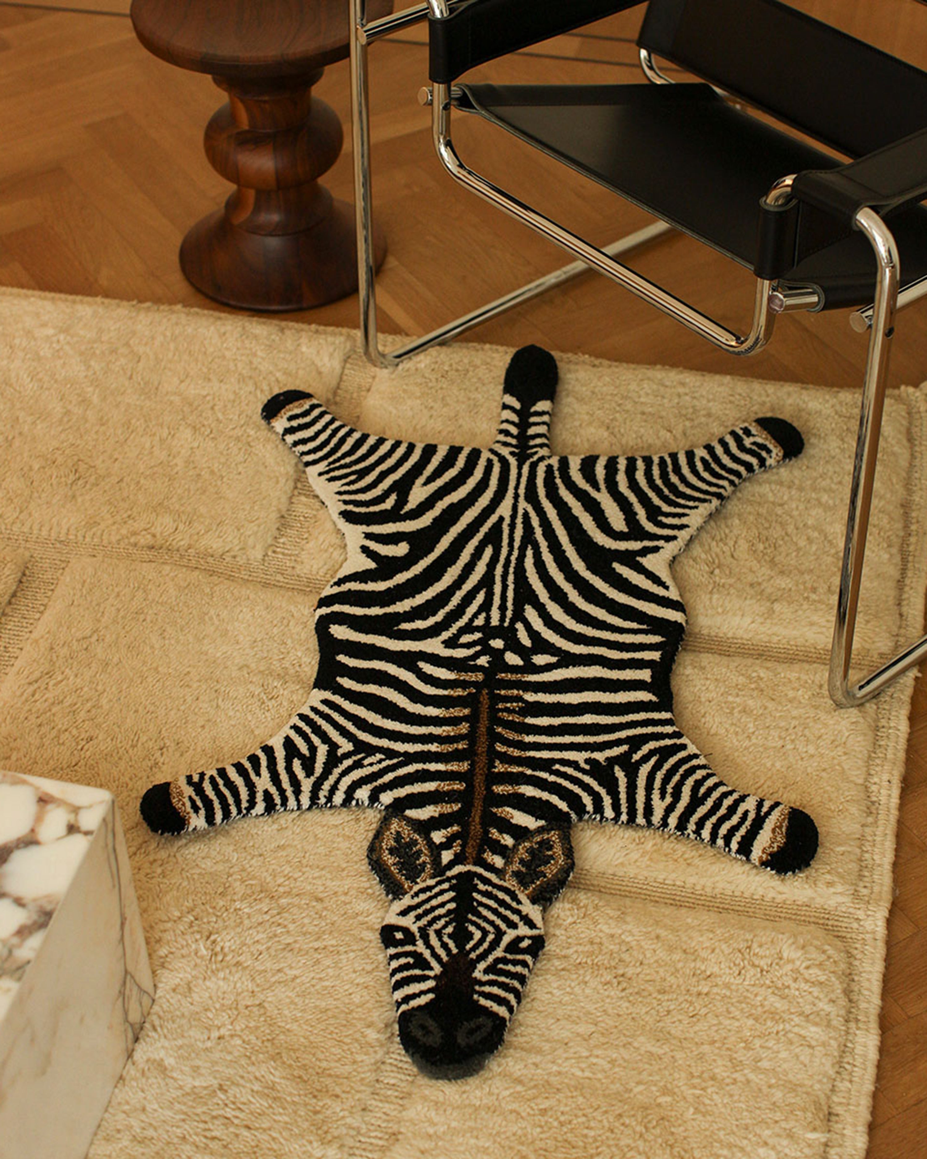 Stripey Zebra Rug Small