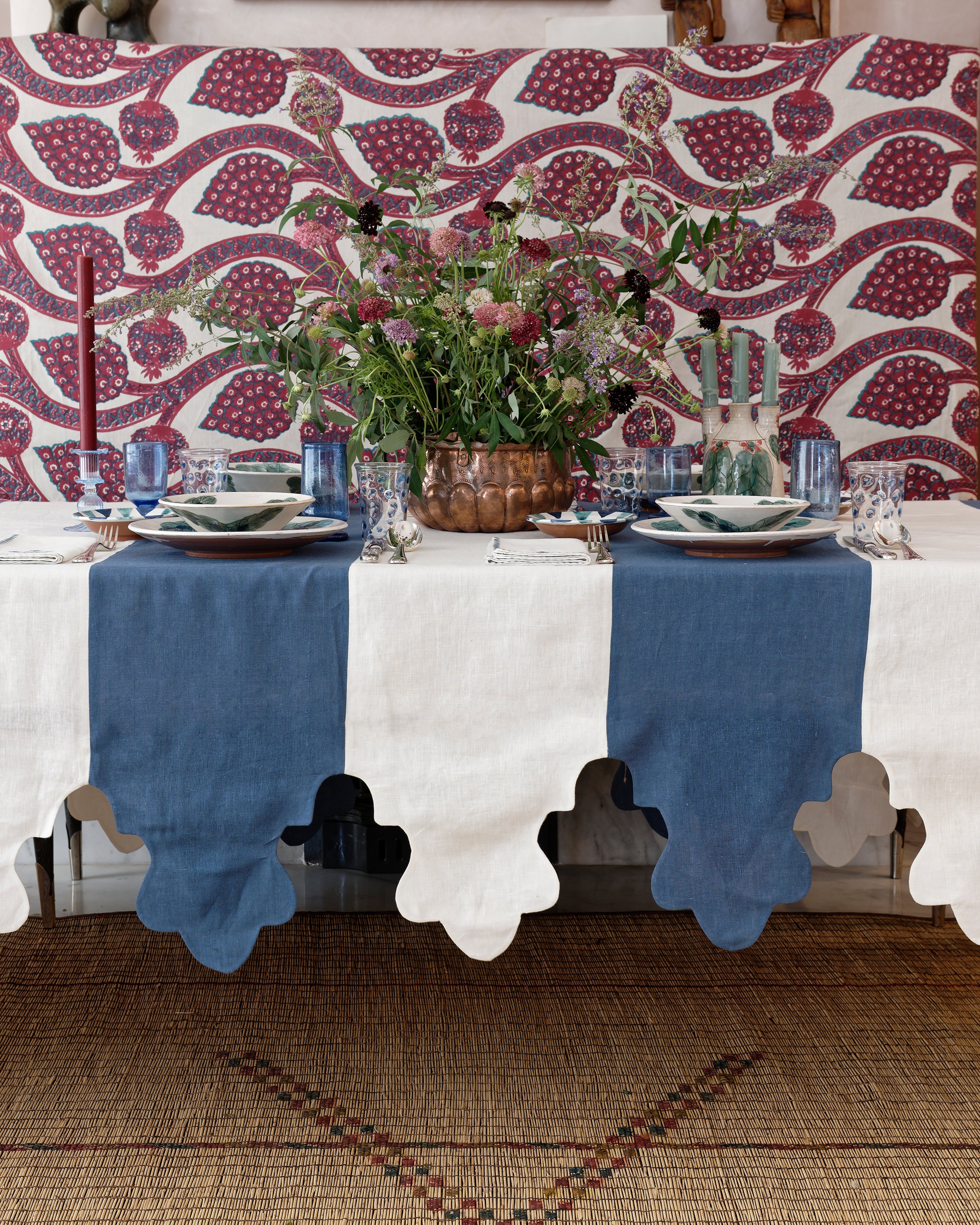 Sultana Tablecloth Blue