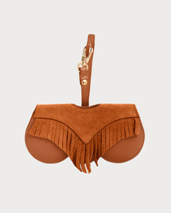 SunCover Glasses Case Cognac Fringes