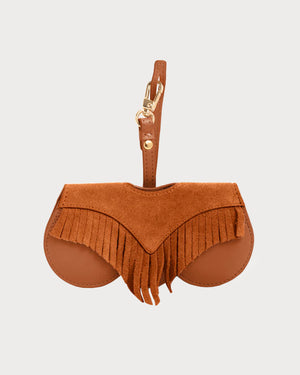 SunCover Glasses Case Cognac Fringes