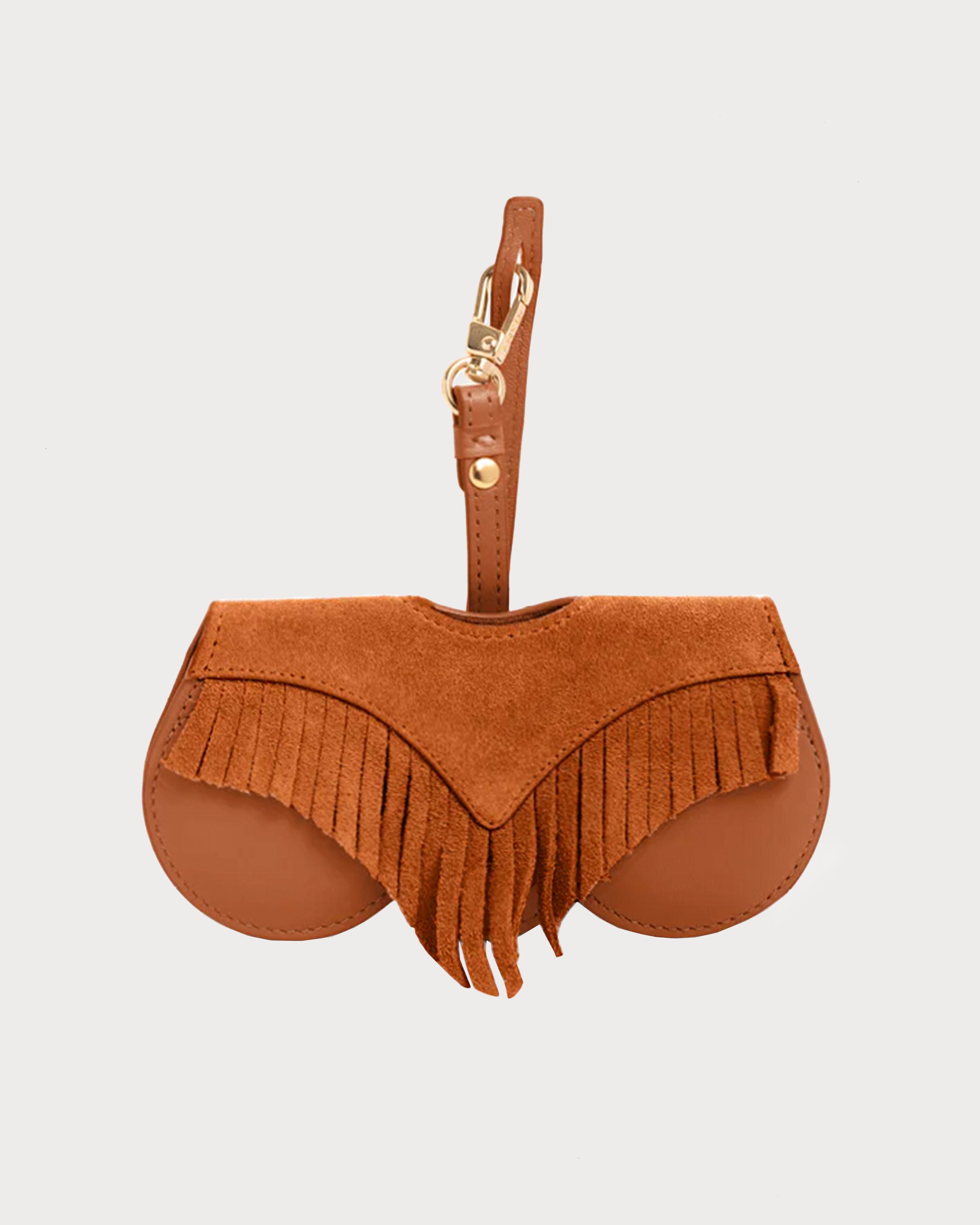 SunCover Glasses Case Cognac Fringes