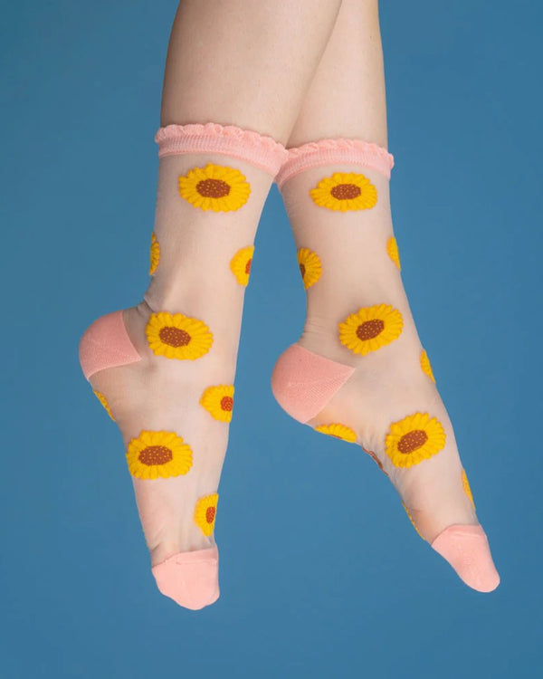 Sunflower Sheer Socks