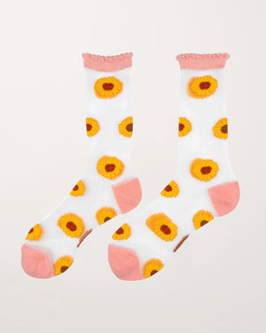 Sunflower Sheer Socks