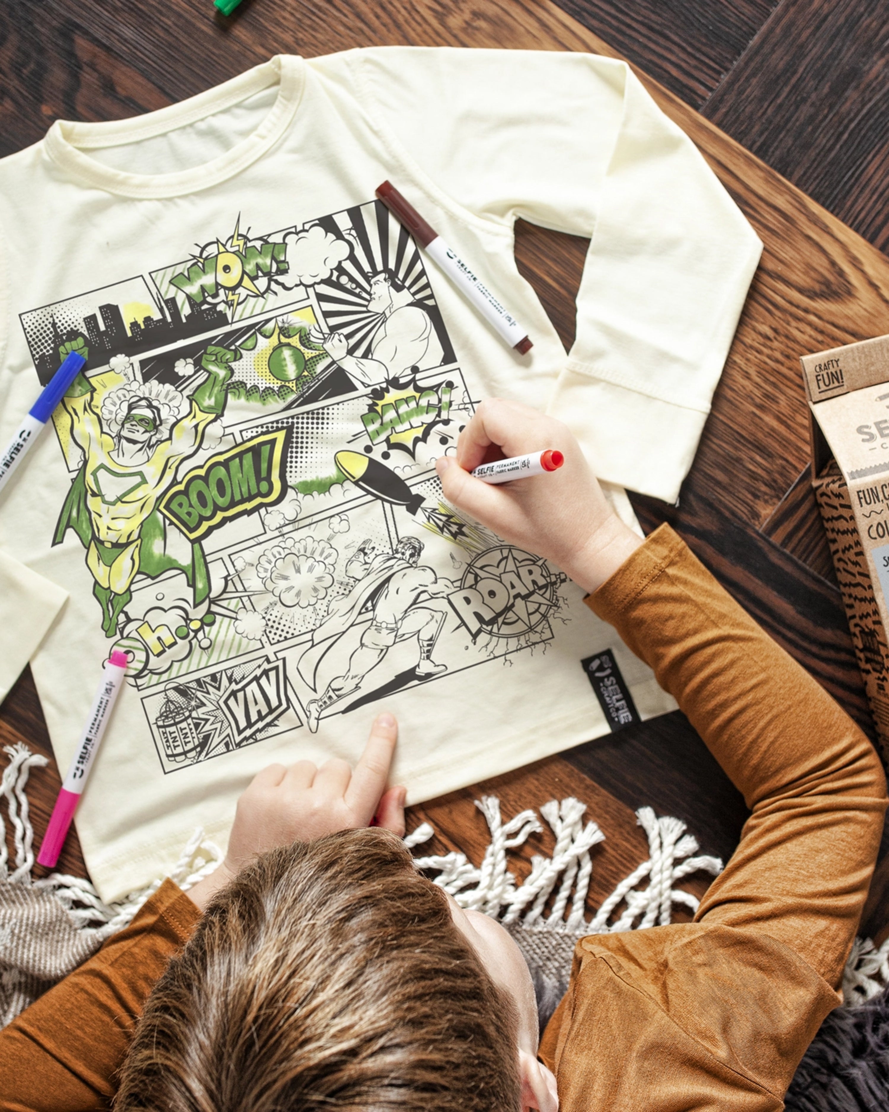 Superhero Comic Colour In T-shirt