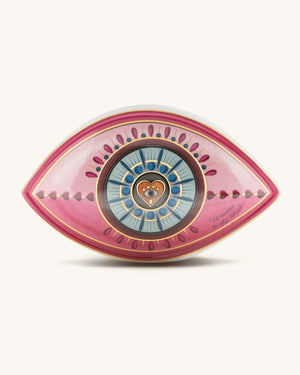 Surrounded by Love Evil Eye Heart Ceramic Statue
