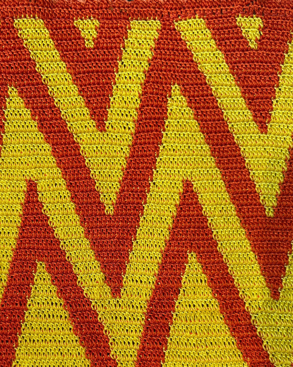 Taggia Bag Orange & Yellow Zigzag