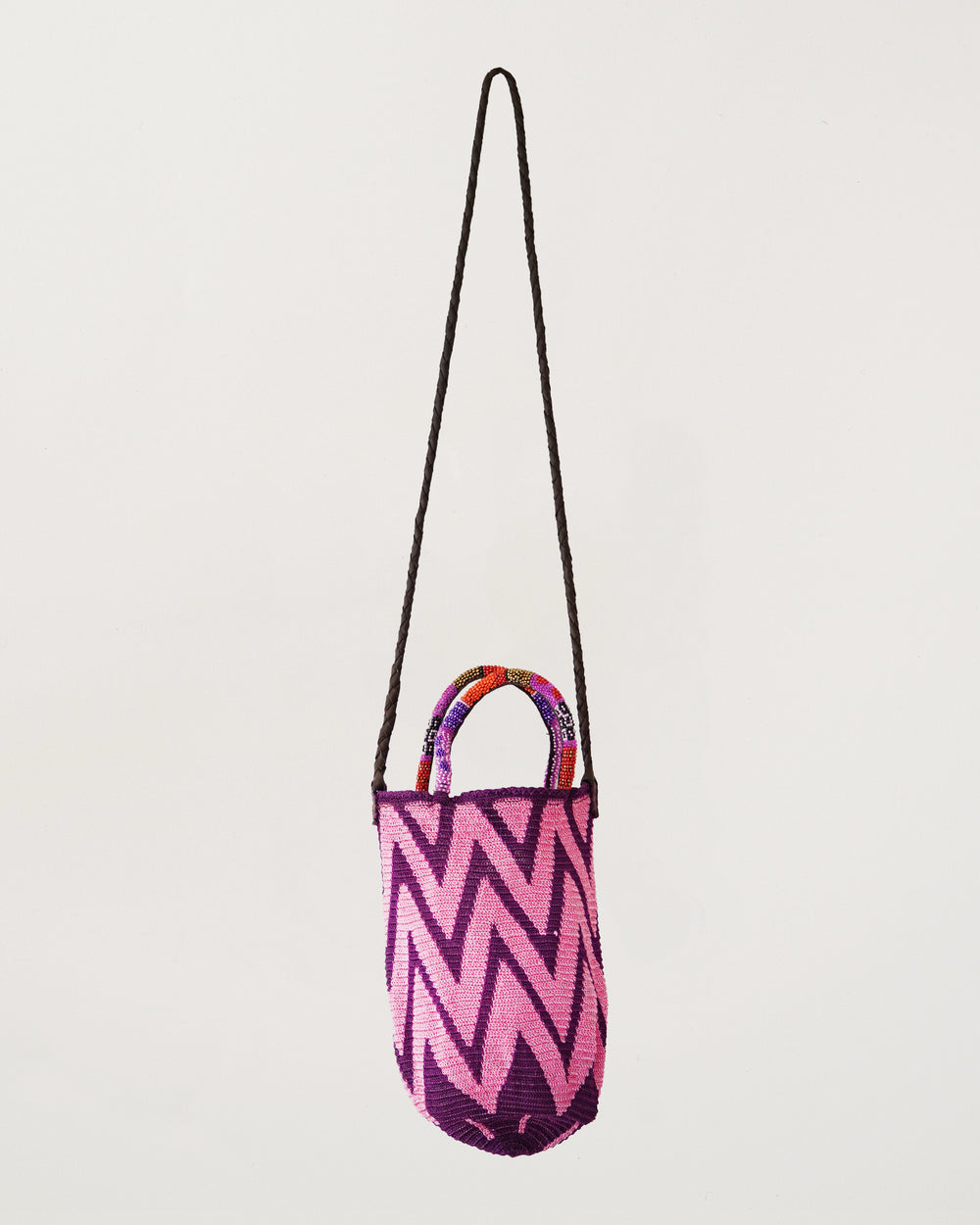 Taggia Bag Pink & Purple Zigzag