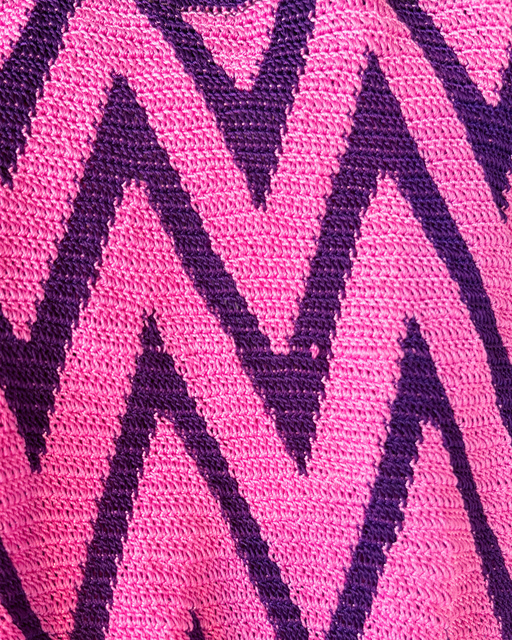 Taggia Bag Pink & Purple Zigzag