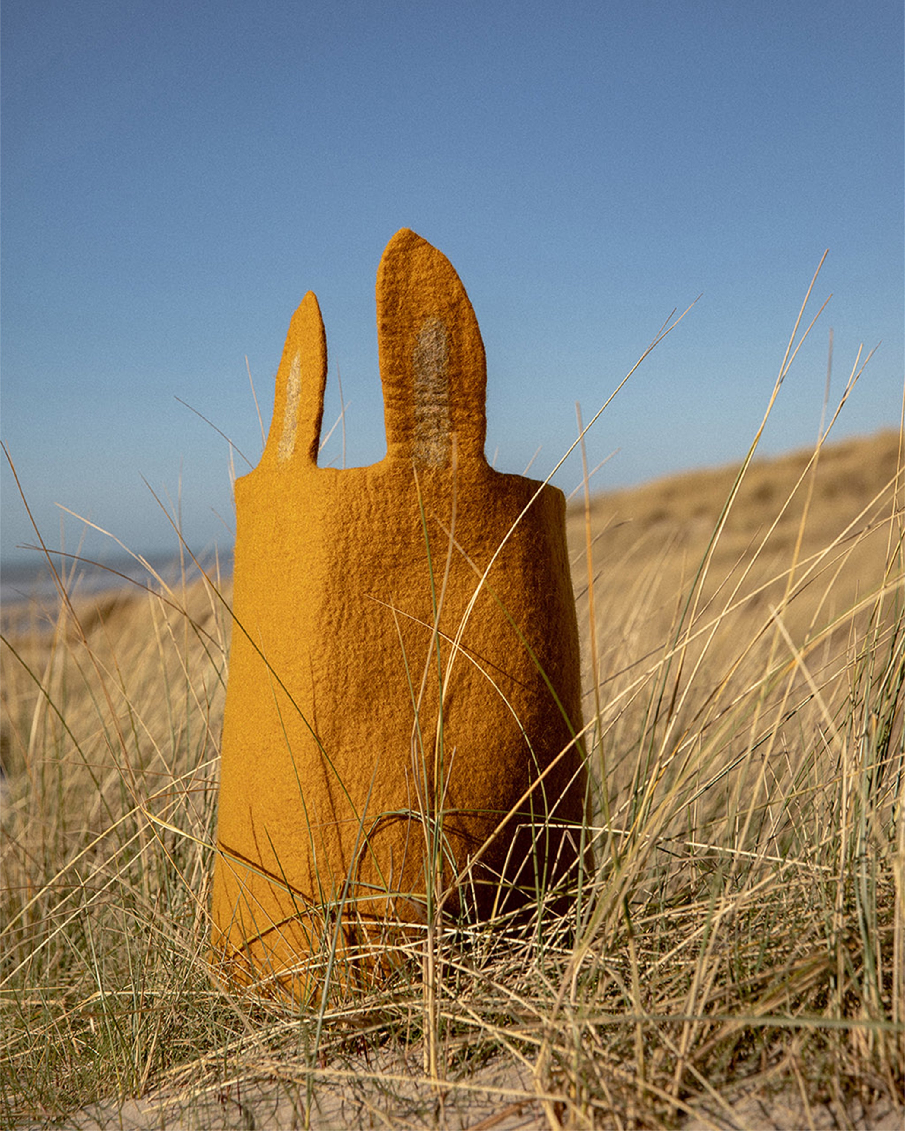 Tall Bunny Basket/Gold