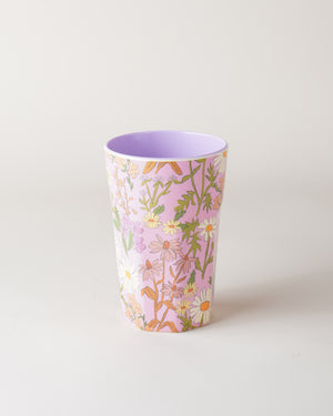 Tall Melamine Cup/Pink Daisy Dearest