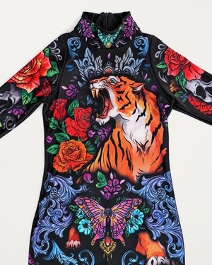 Tattoo Style Catsuit/Size M