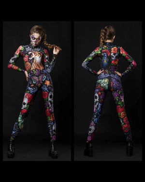 Tattoo Style Catsuit/Size M