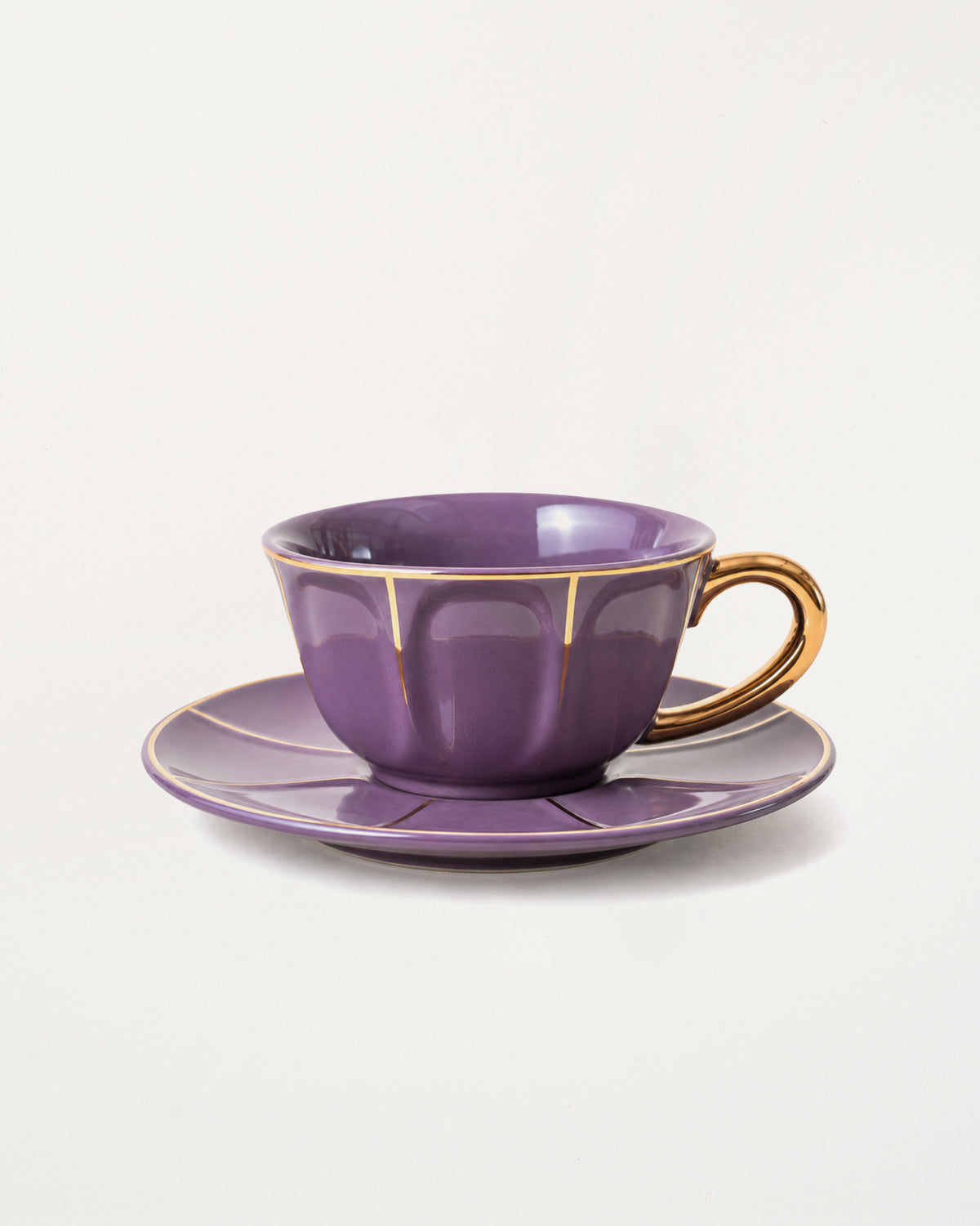 Tea Cup & Saucer/Purple
