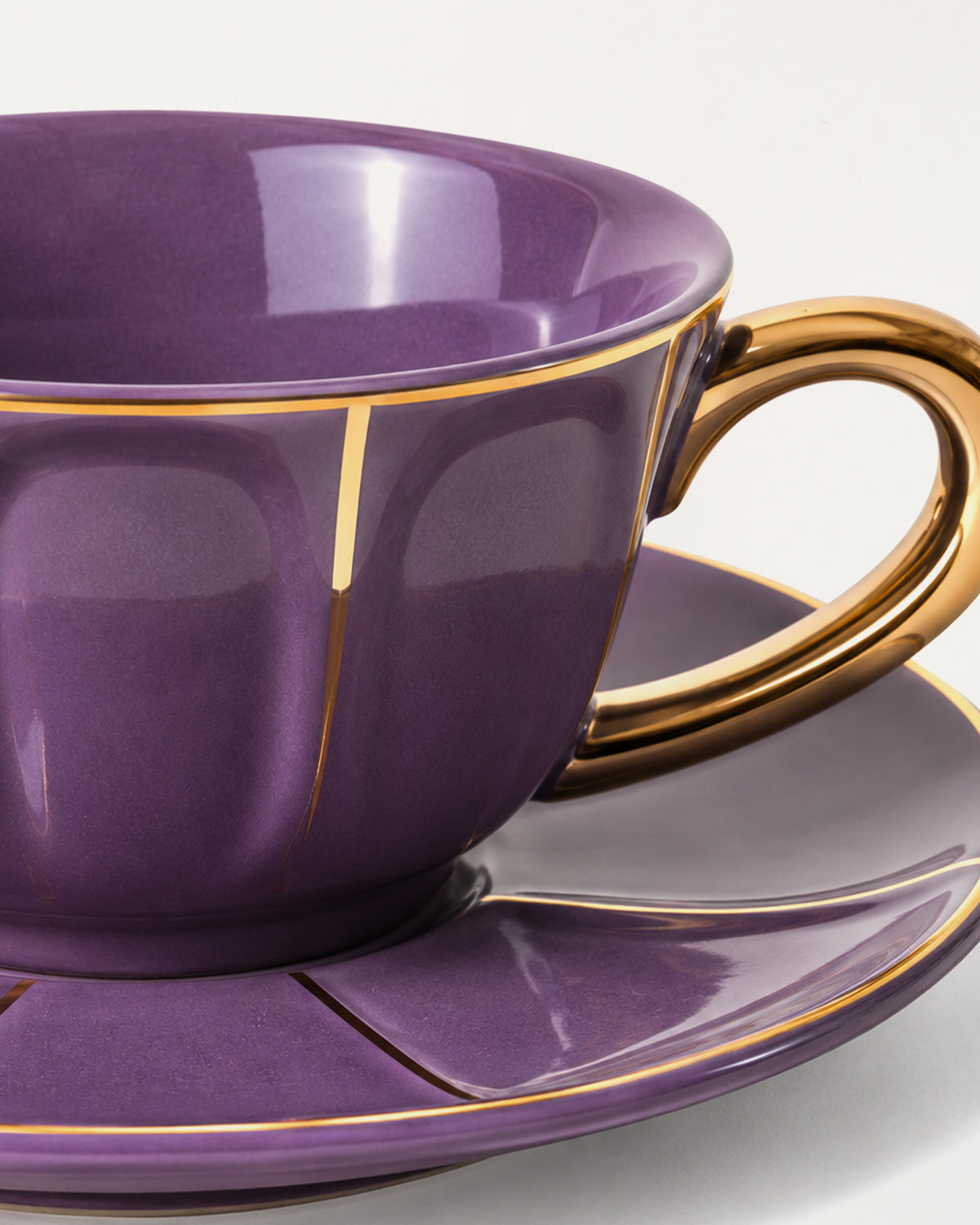 Tea Cup & Saucer/Purple