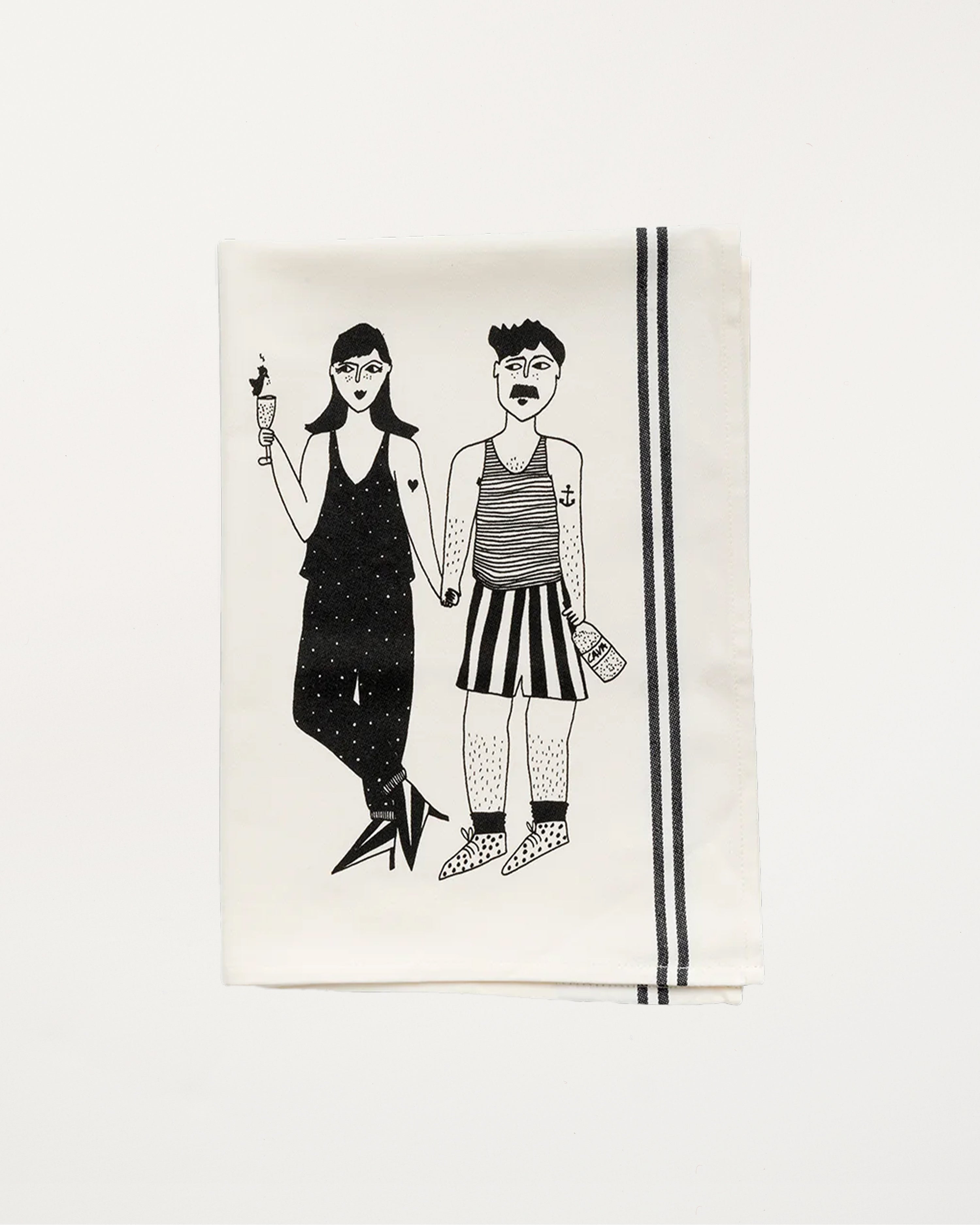 Tea Towel Apero Couple