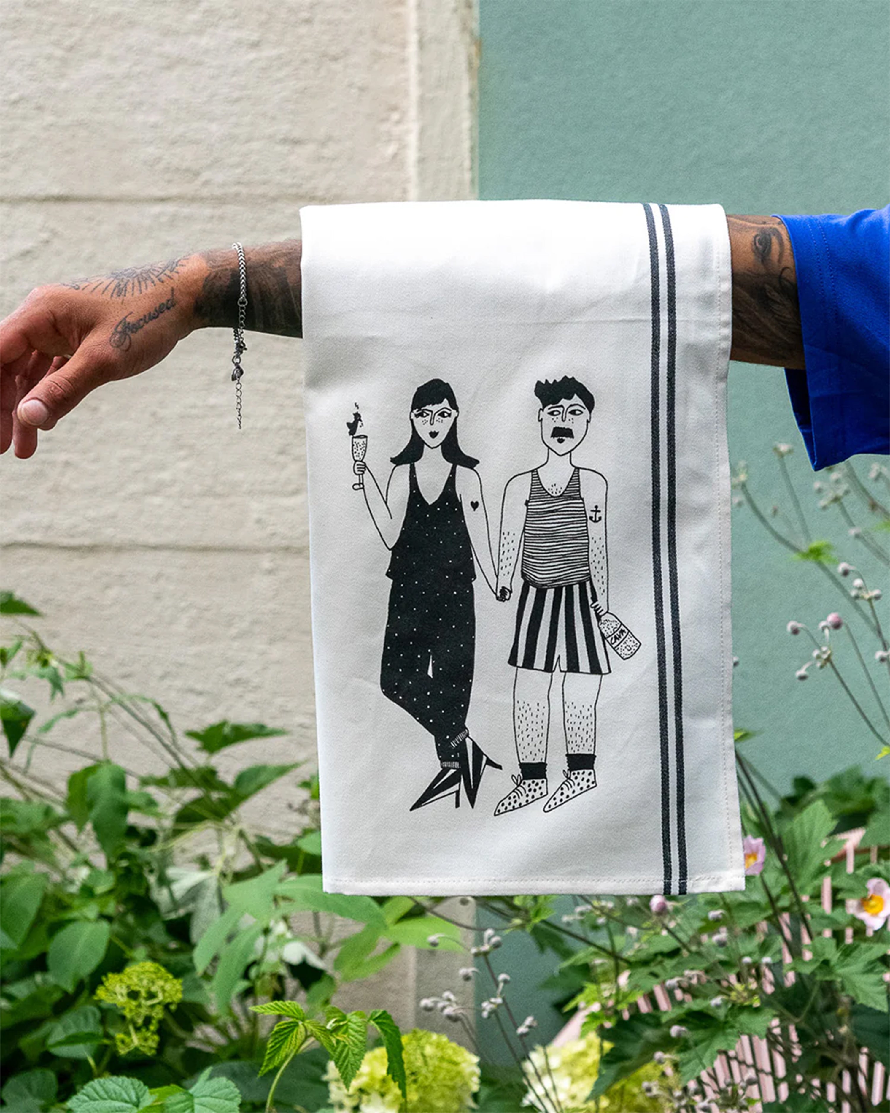 Tea Towel Apero Couple