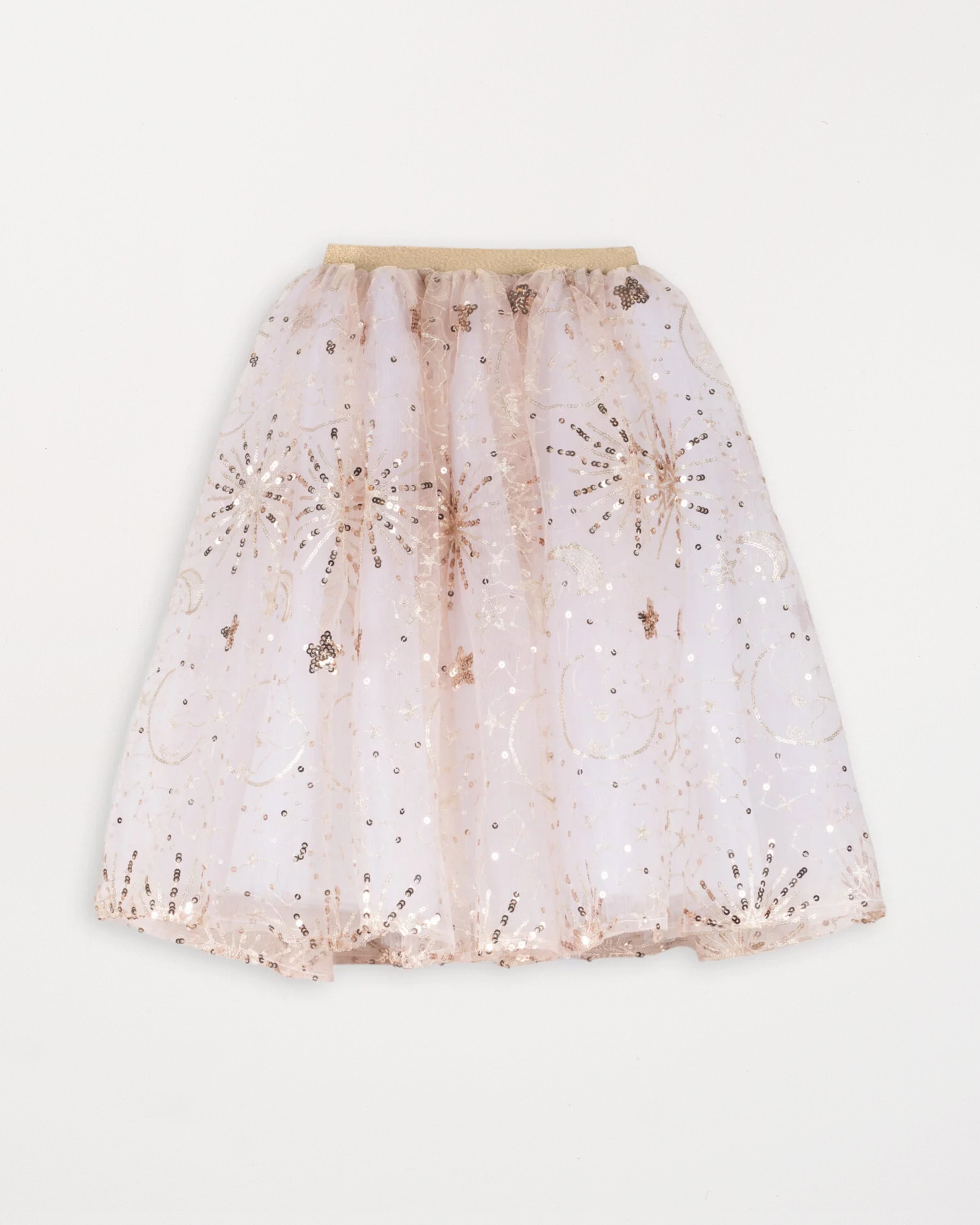 The Embroidered Moon Skirt Rose Gold