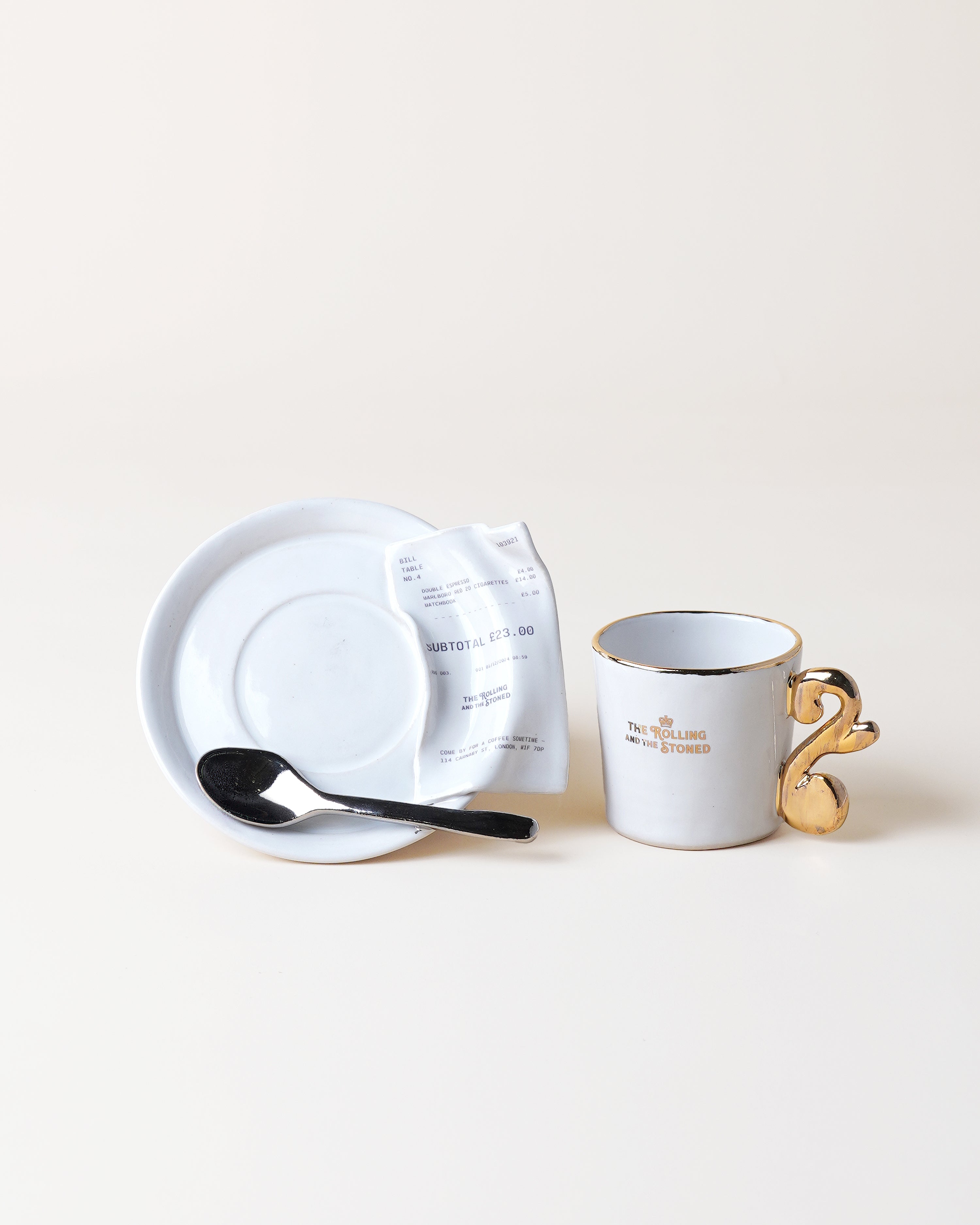 The Nouveau Curl Espresso Cup & Receipt