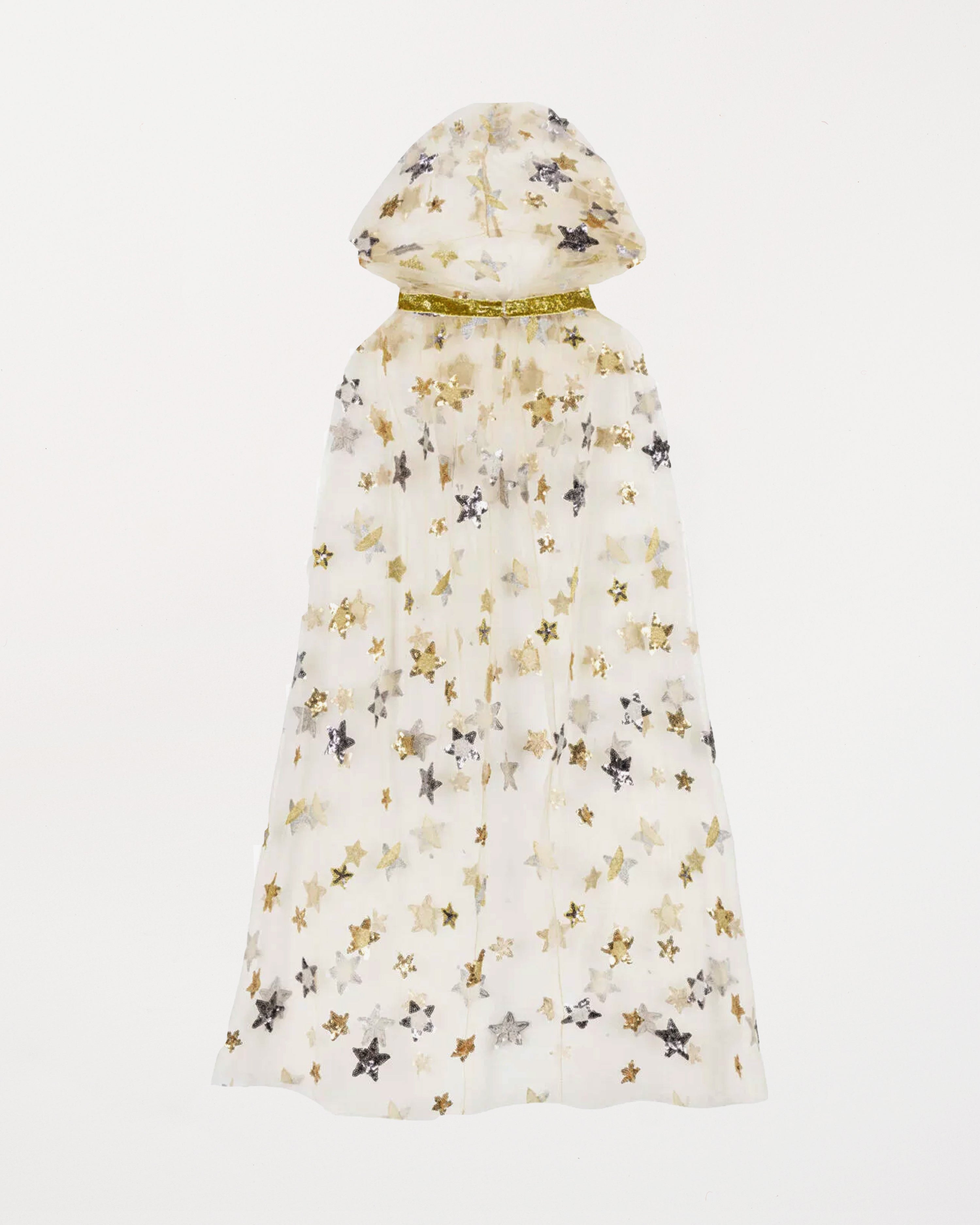 The Embroidered Fairy Cape Gold and Silver