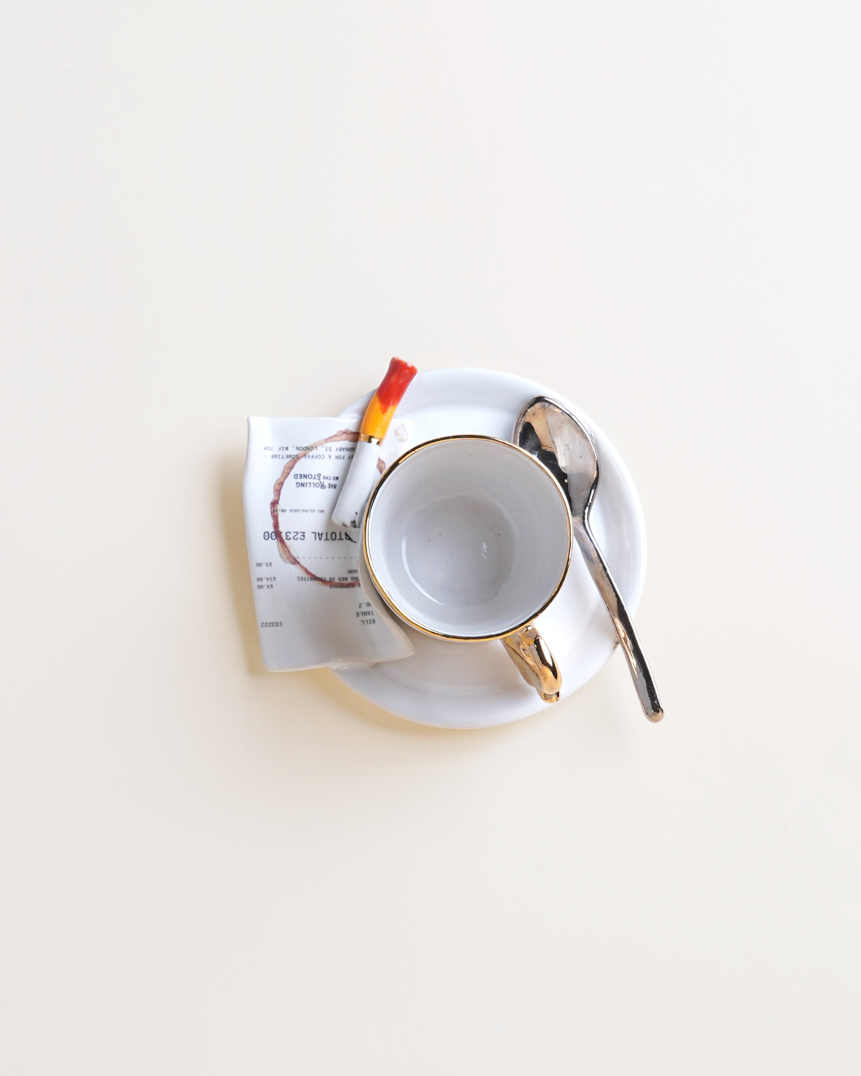 The Nouveau Curl Espresso Cup & Ciggy