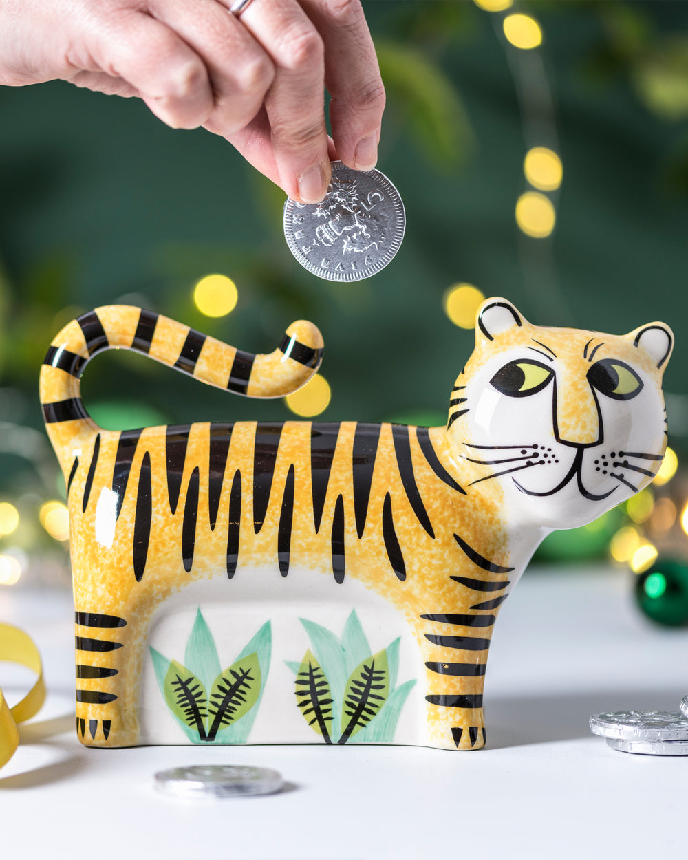 Handmade Ceramic Tiger Money Box