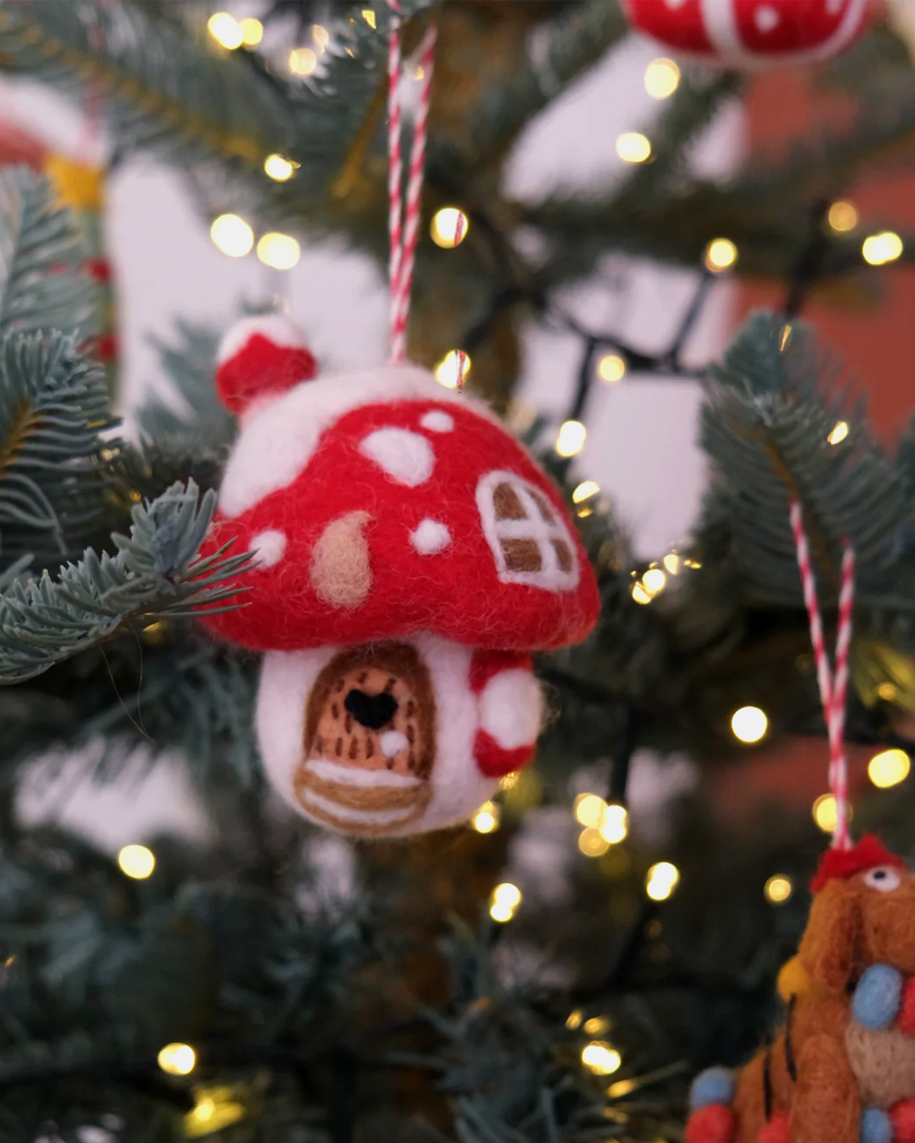 Toadstool House Hanging Decoration