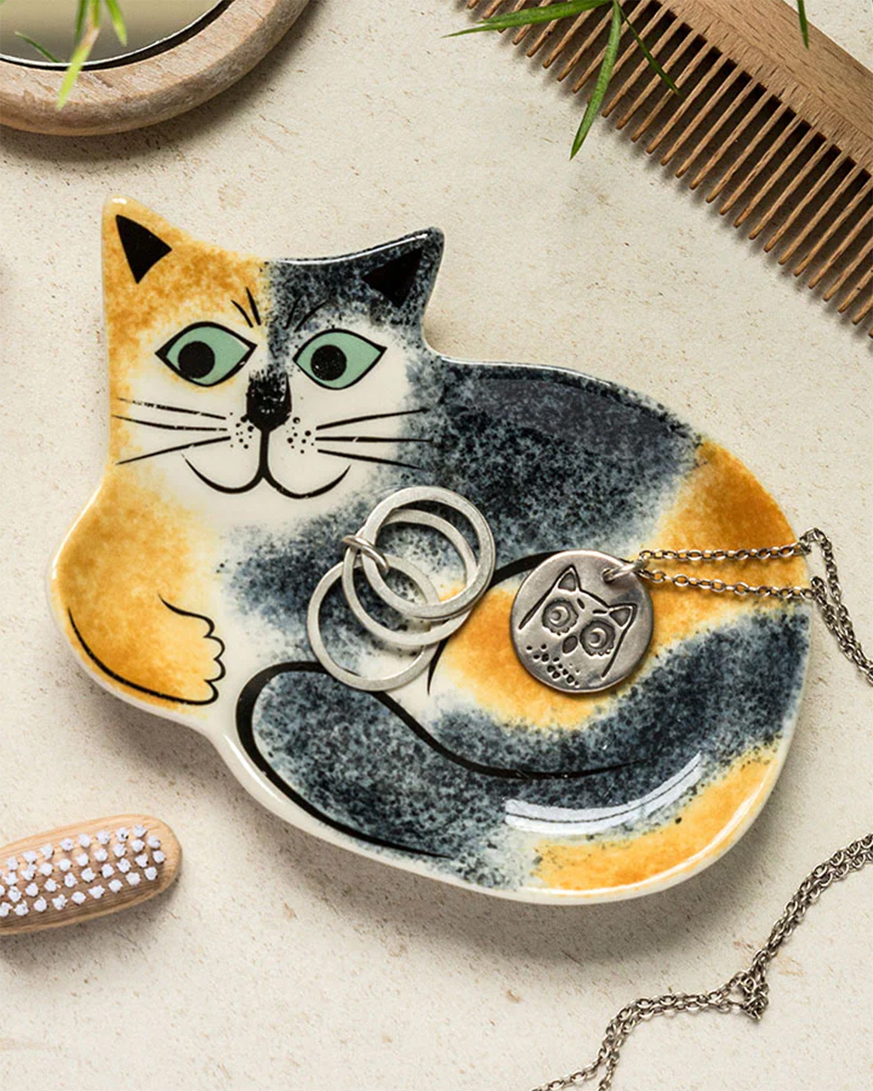 Tortoiseshell Cat Trinket Dish