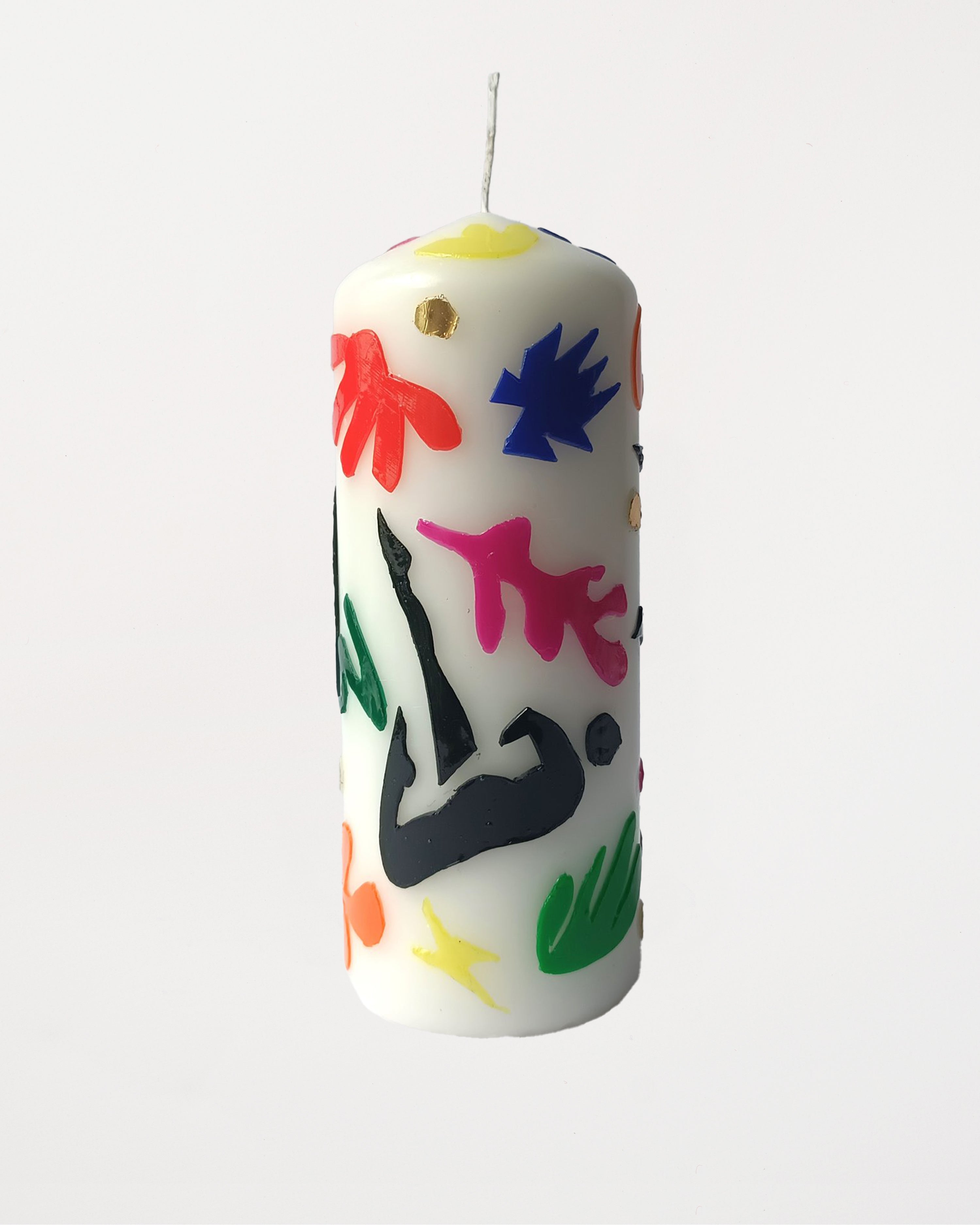 Tropical Splash Pillar Candle Multicolour 15cm