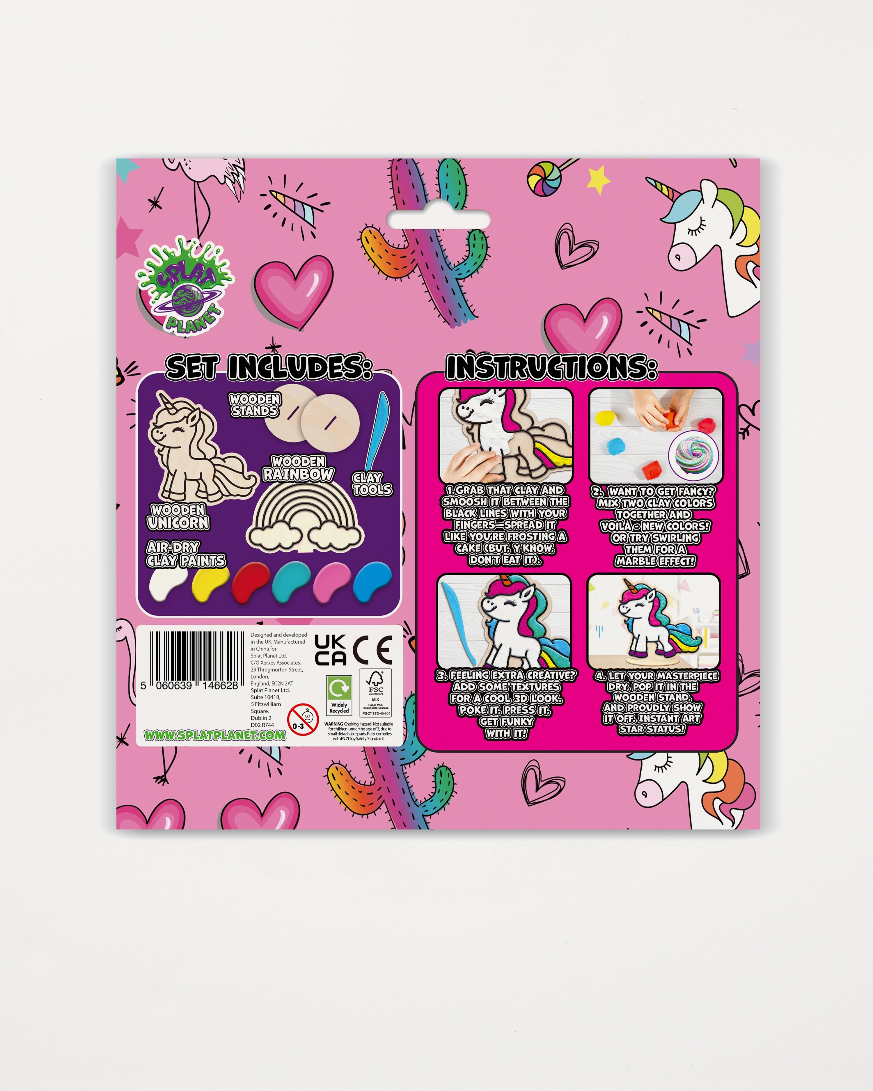 Unicorn Clay Colouring Kit