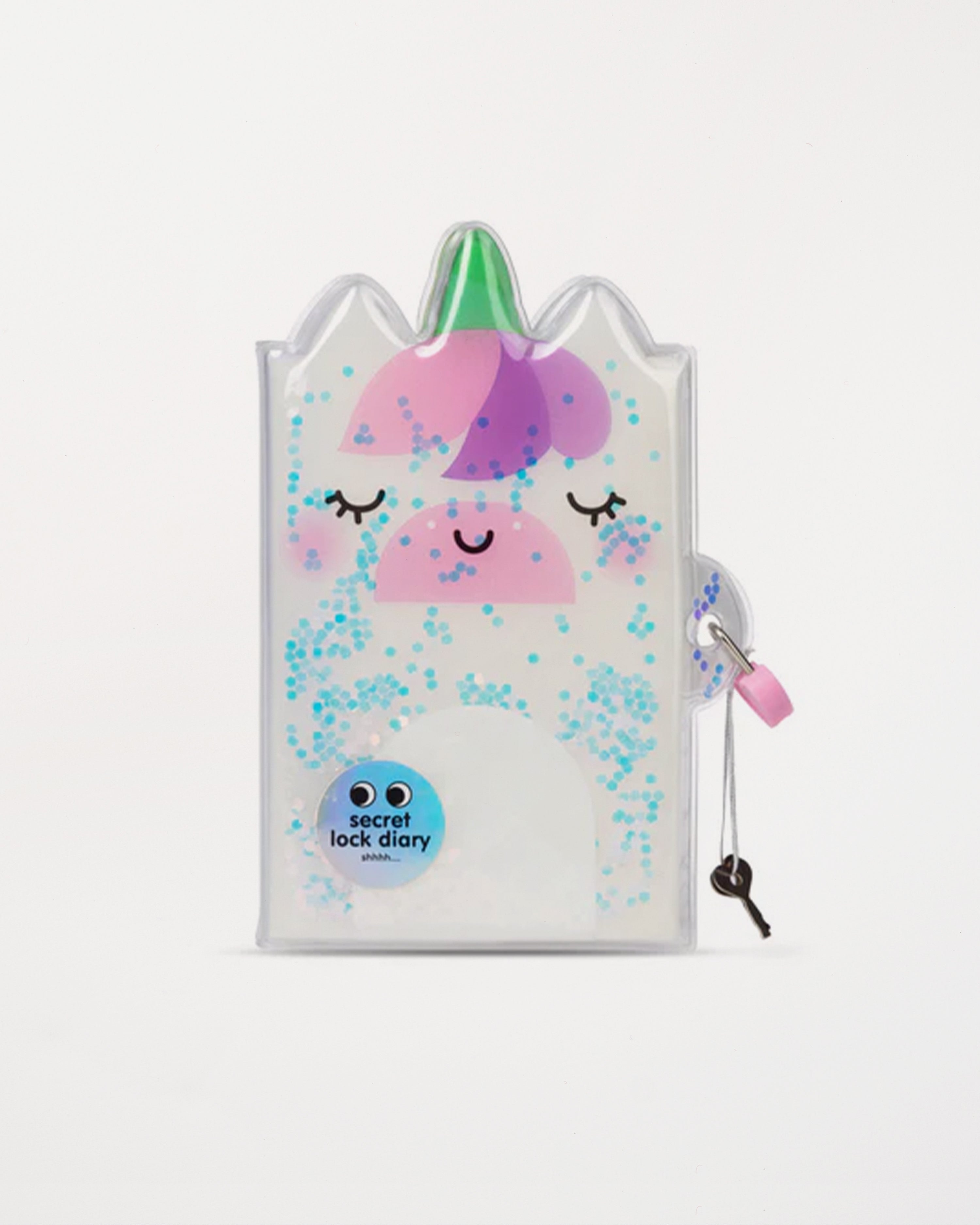 Unicorn Glitter Lock Diary