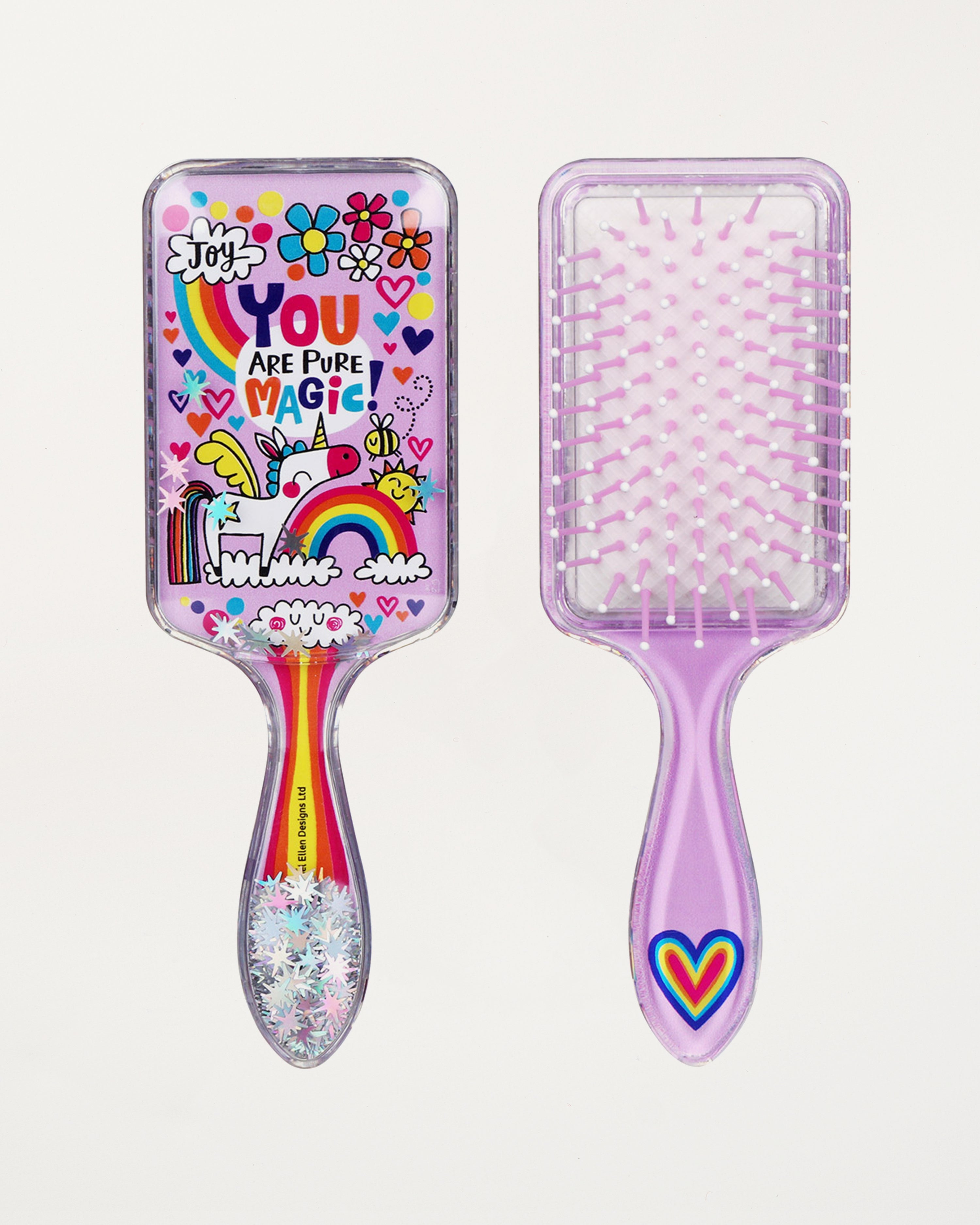 Unicorn Joyful Little Children's Hairbrush with Sparkles