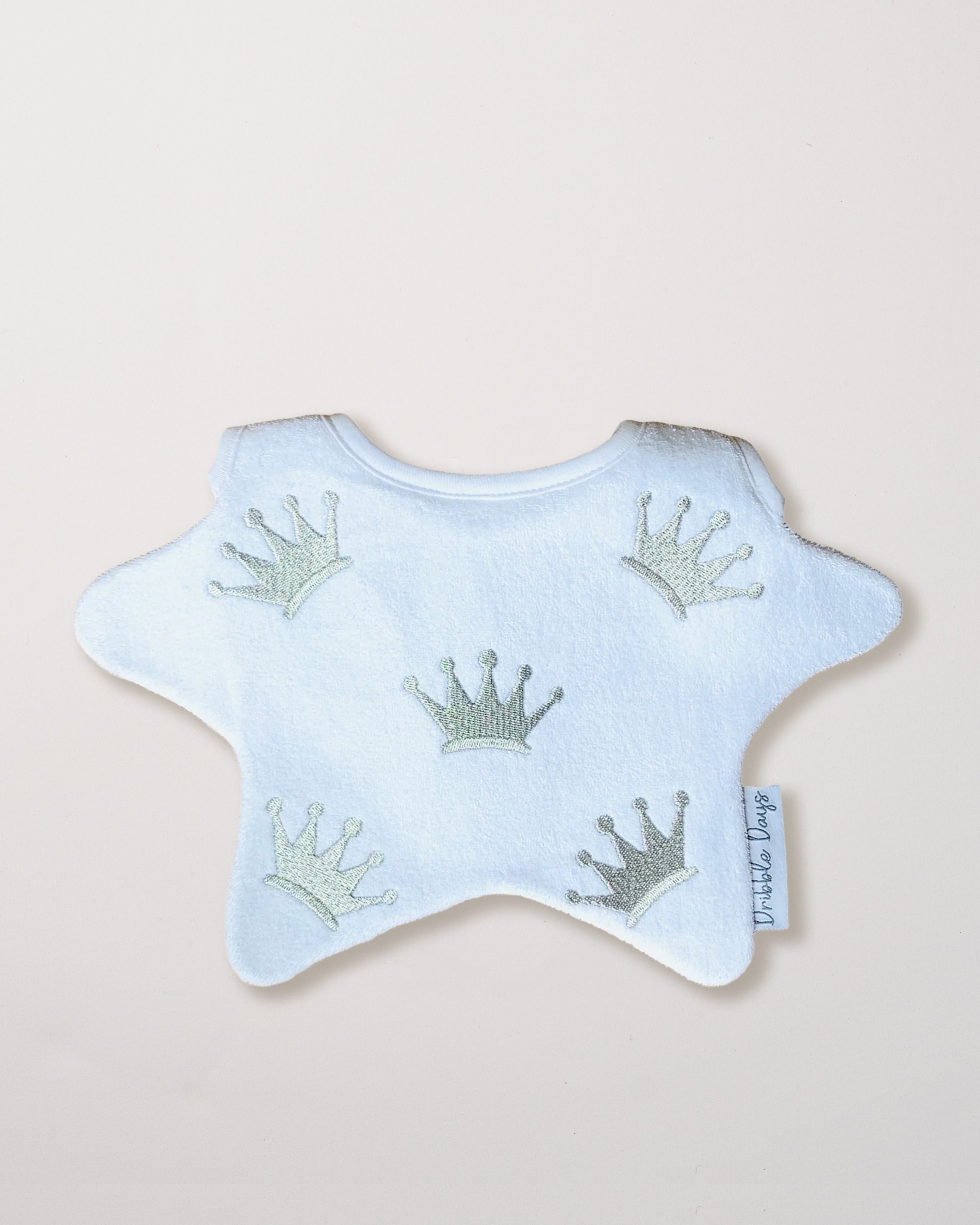 White Crown Baby Bib