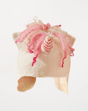 White Unicorn Hat 52-54cm