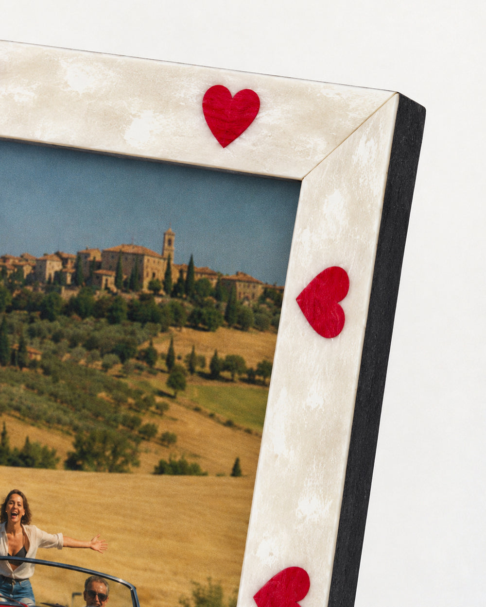 White Hearts Frame