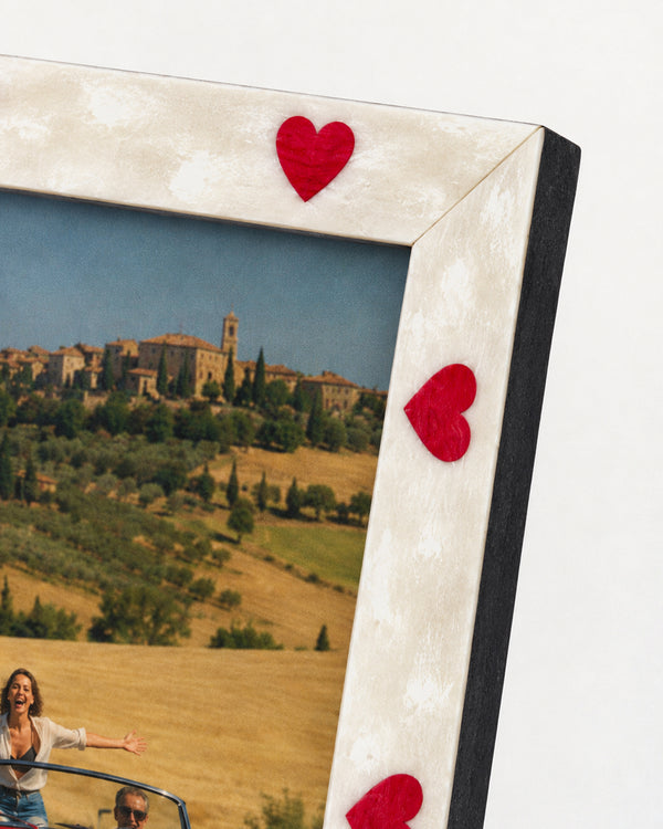 White Hearts Frame