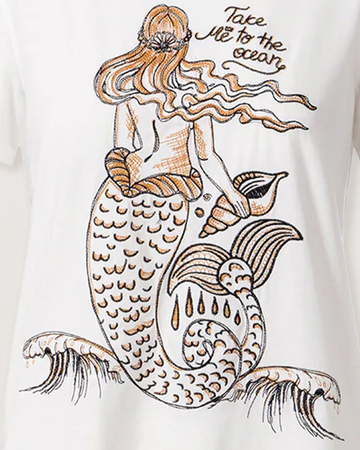 Willow Mermaid Embroidered T-Shirt
