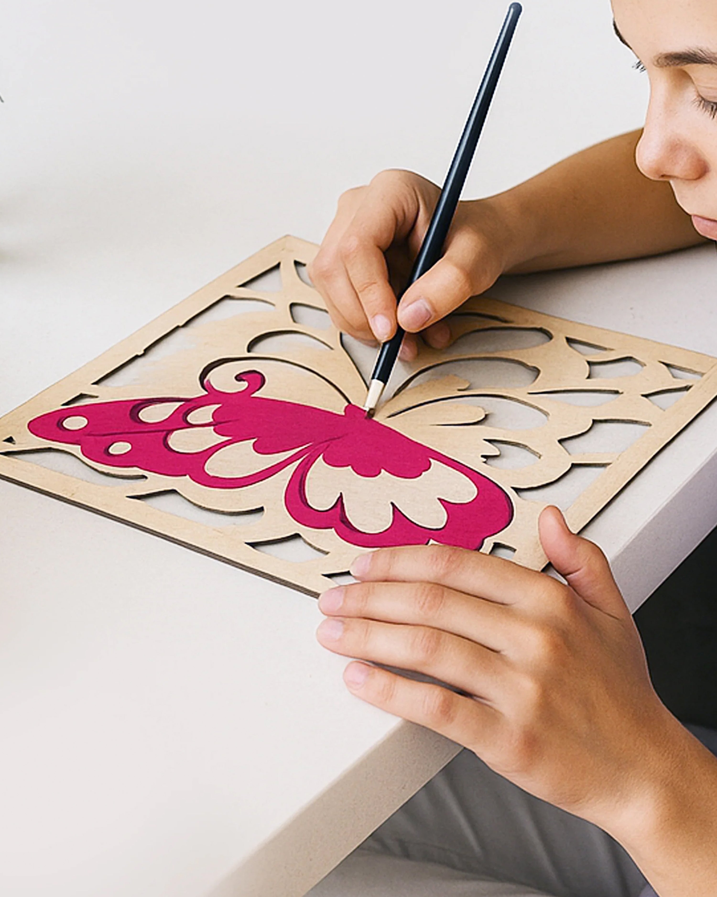 Wooden Butterfly Art Kit