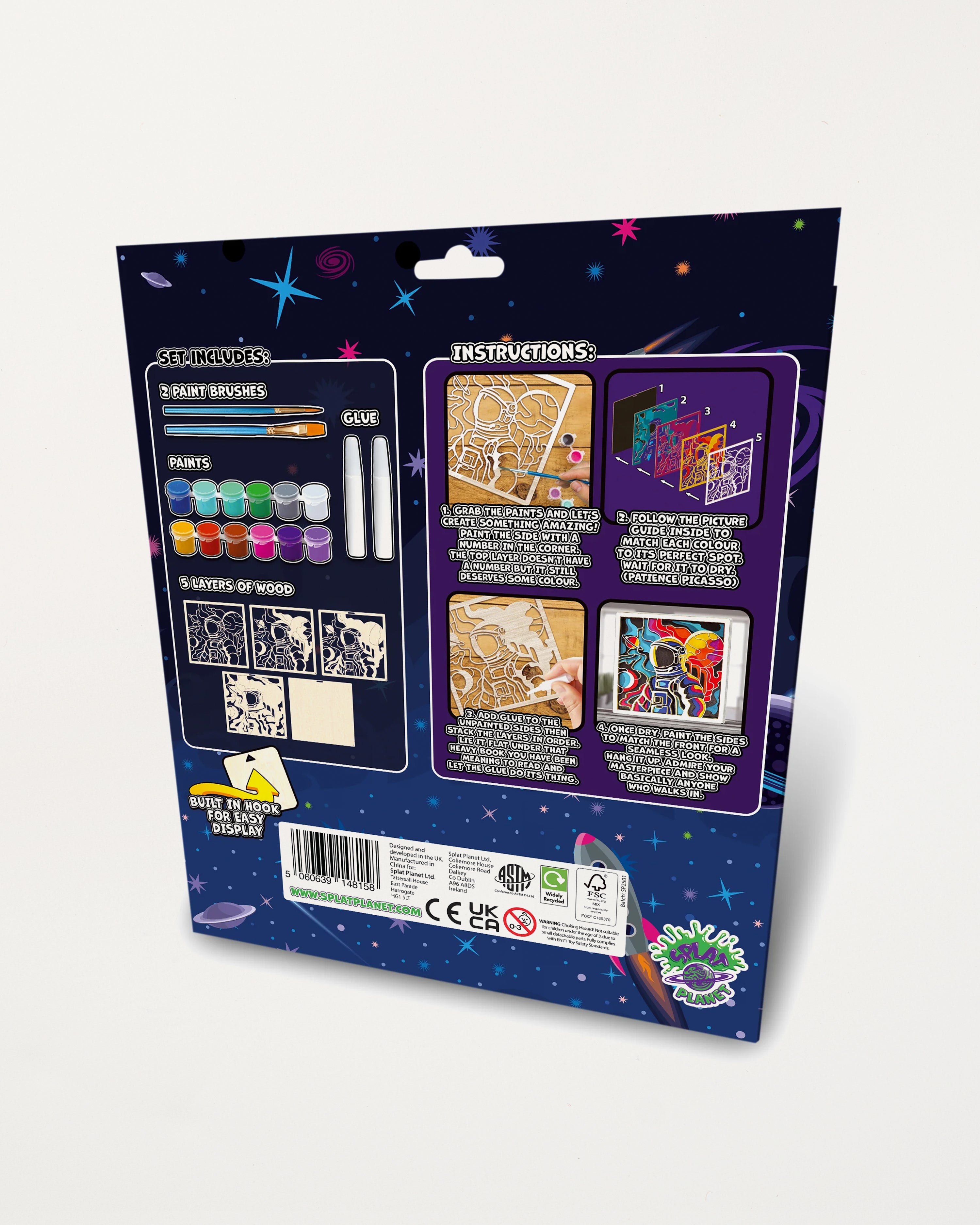 Wooden Space Scene Art Kit