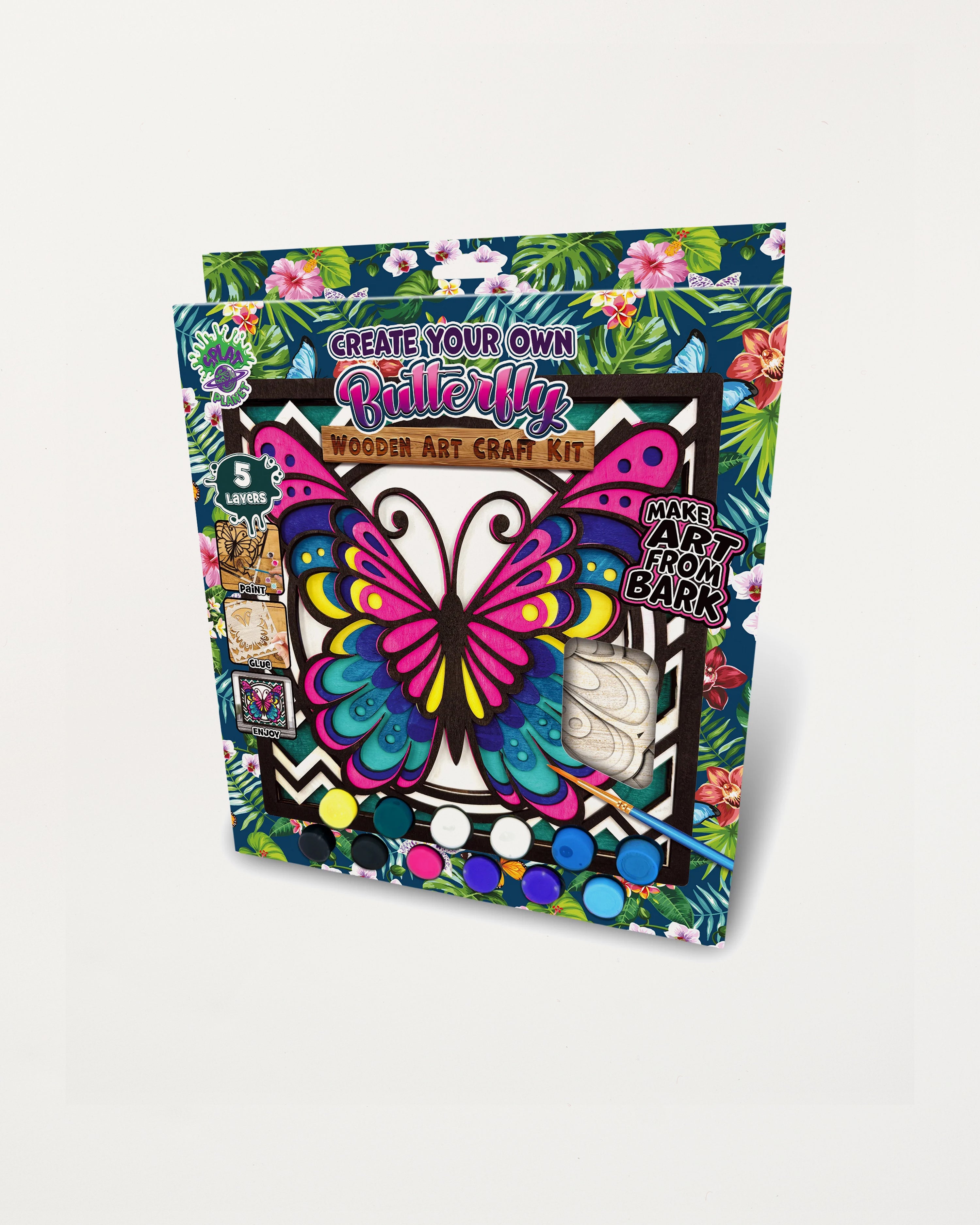 Wooden Butterfly Art Kit
