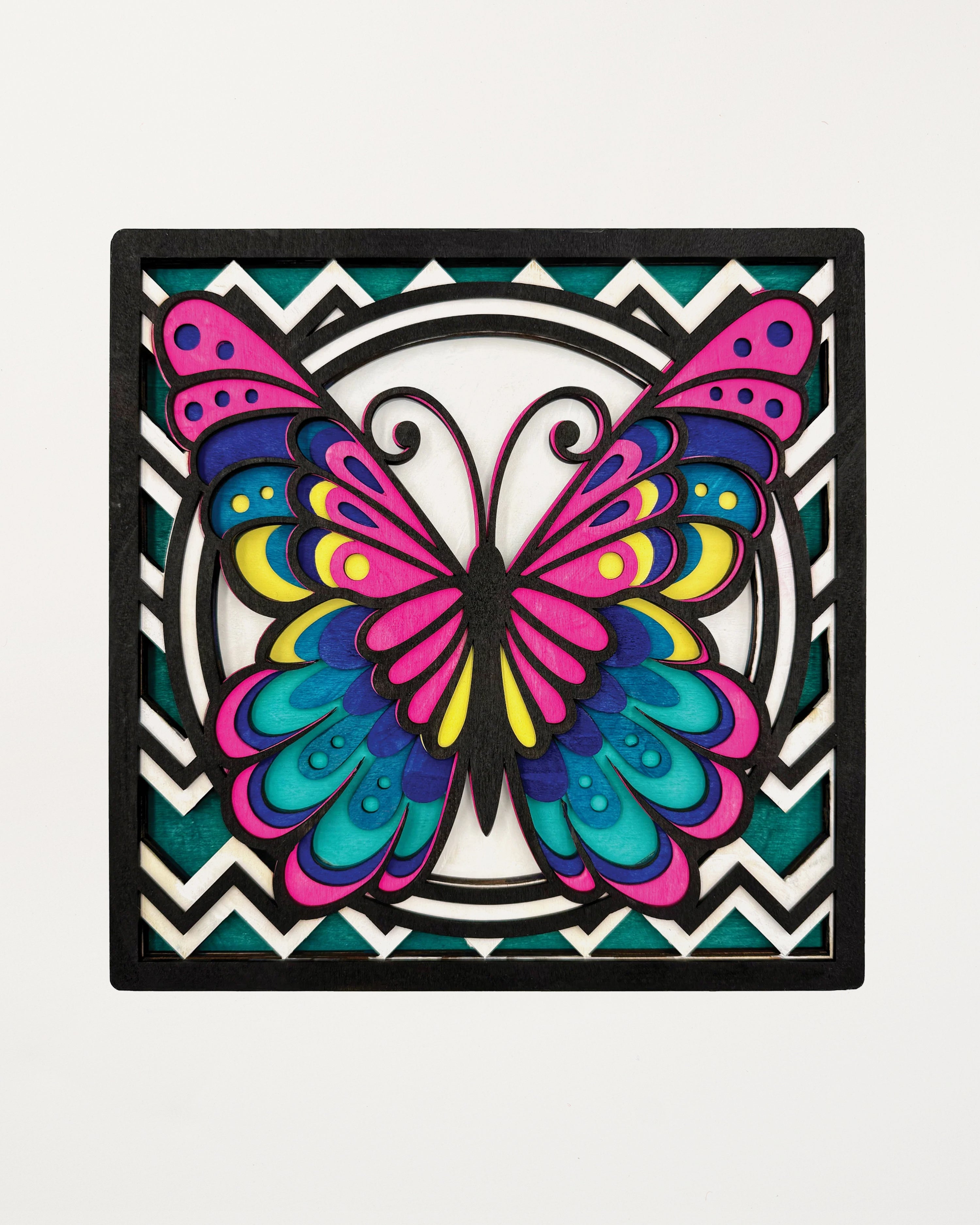 Wooden Butterfly Art Kit