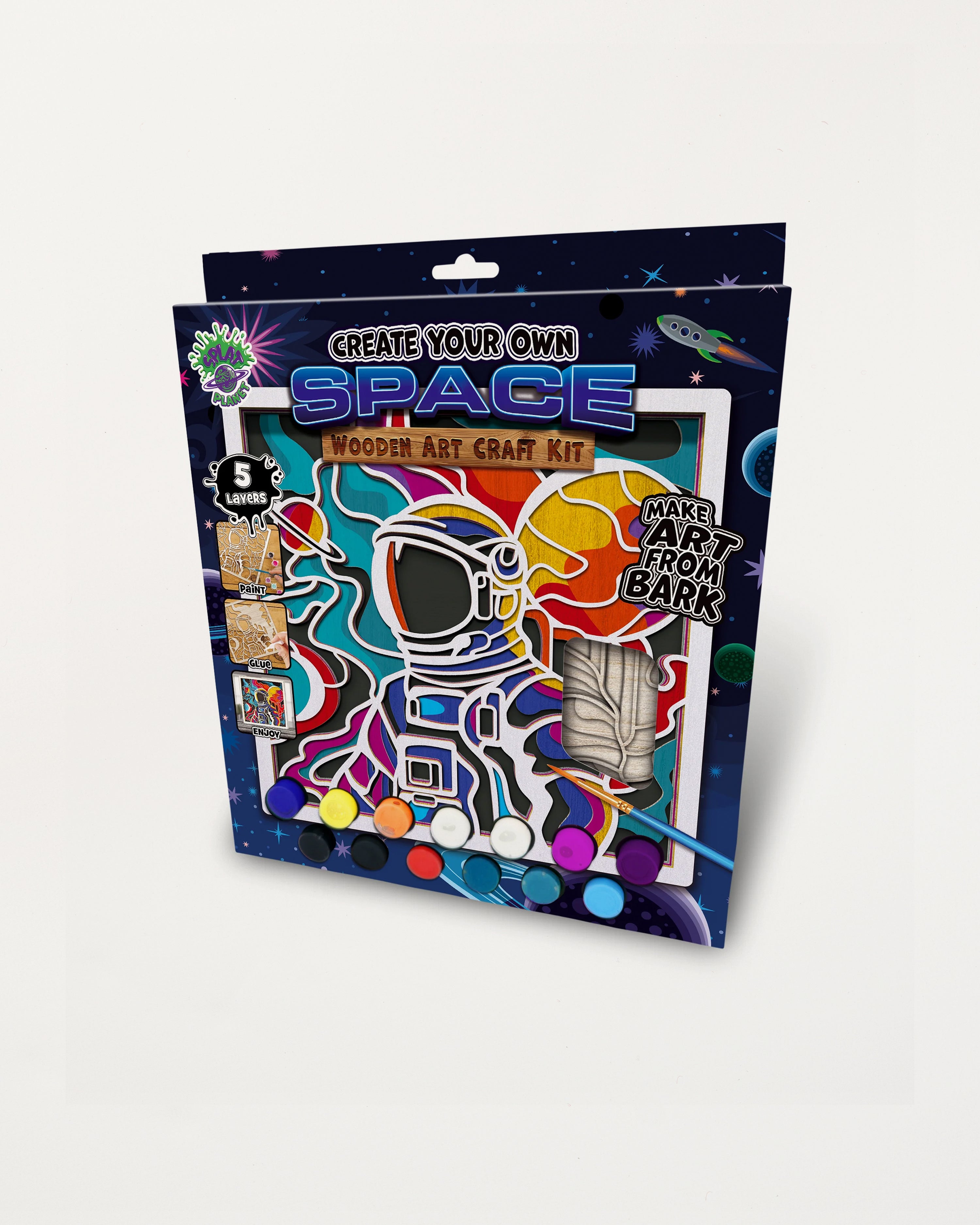 Wooden Space Scene Art Kit