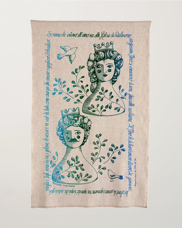 Small Tablecloth Ziti Blue