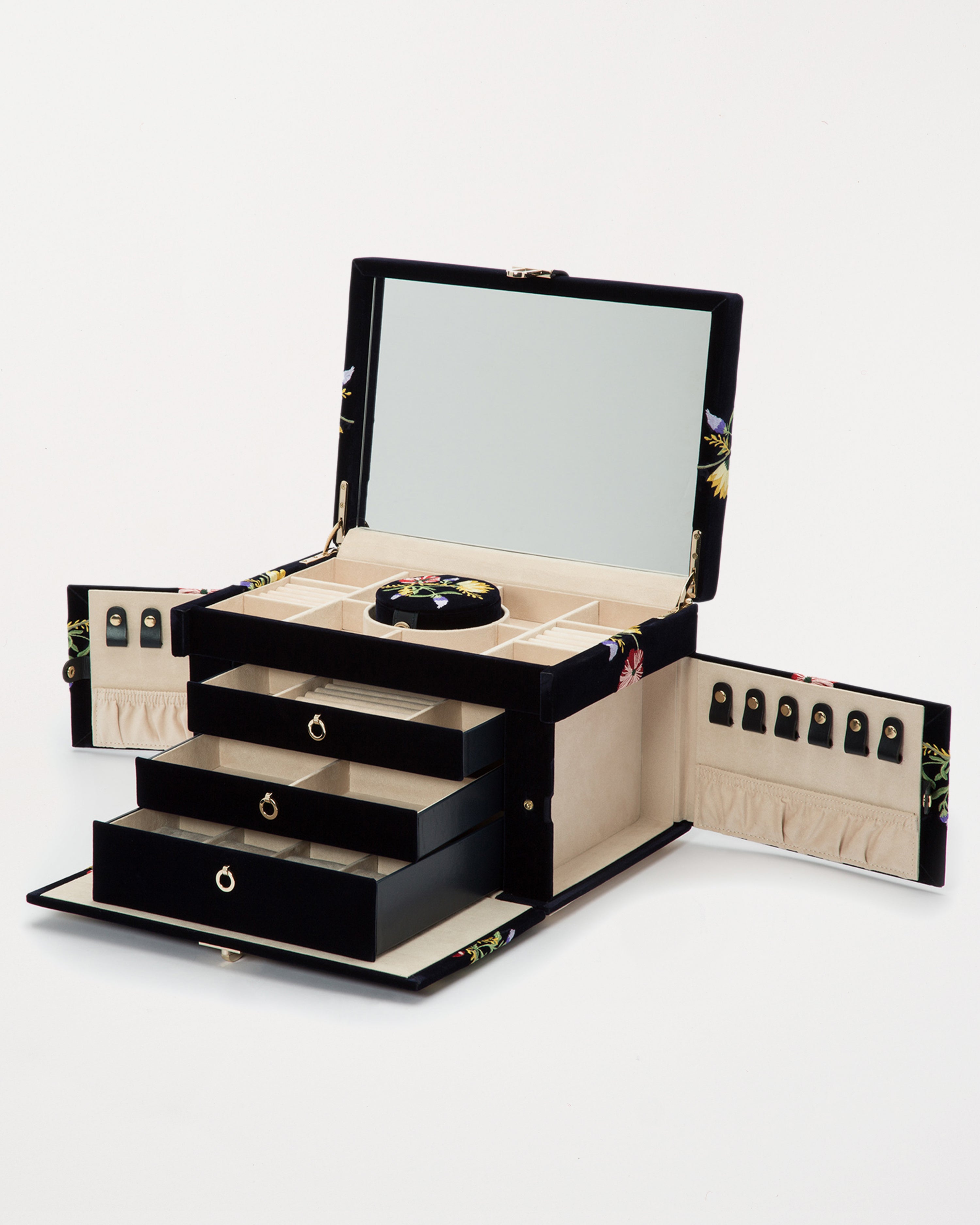 Zoe Large Jewellery Box Indigo