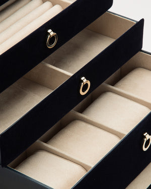 Zoe Large Jewellery Box Indigo
